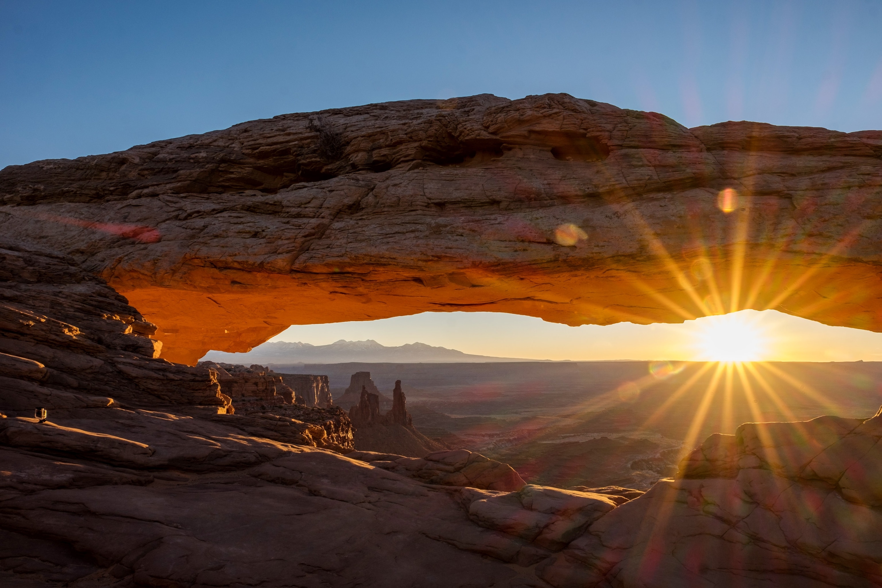 Mesa Arch at sunrise in Canyonlands National Park, Utah