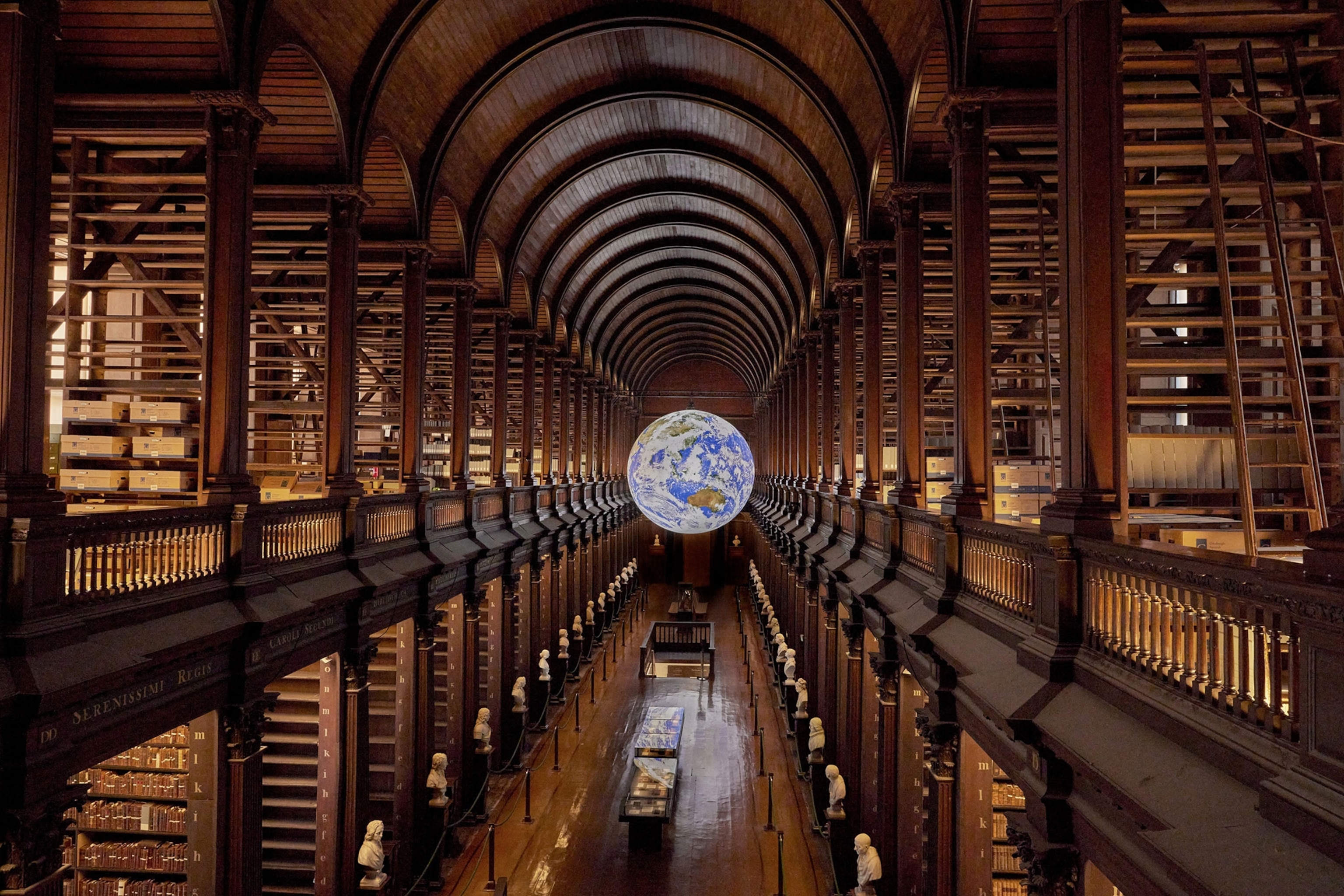 The Old Library at Trinity College Dublin, books have temporarily been removed.