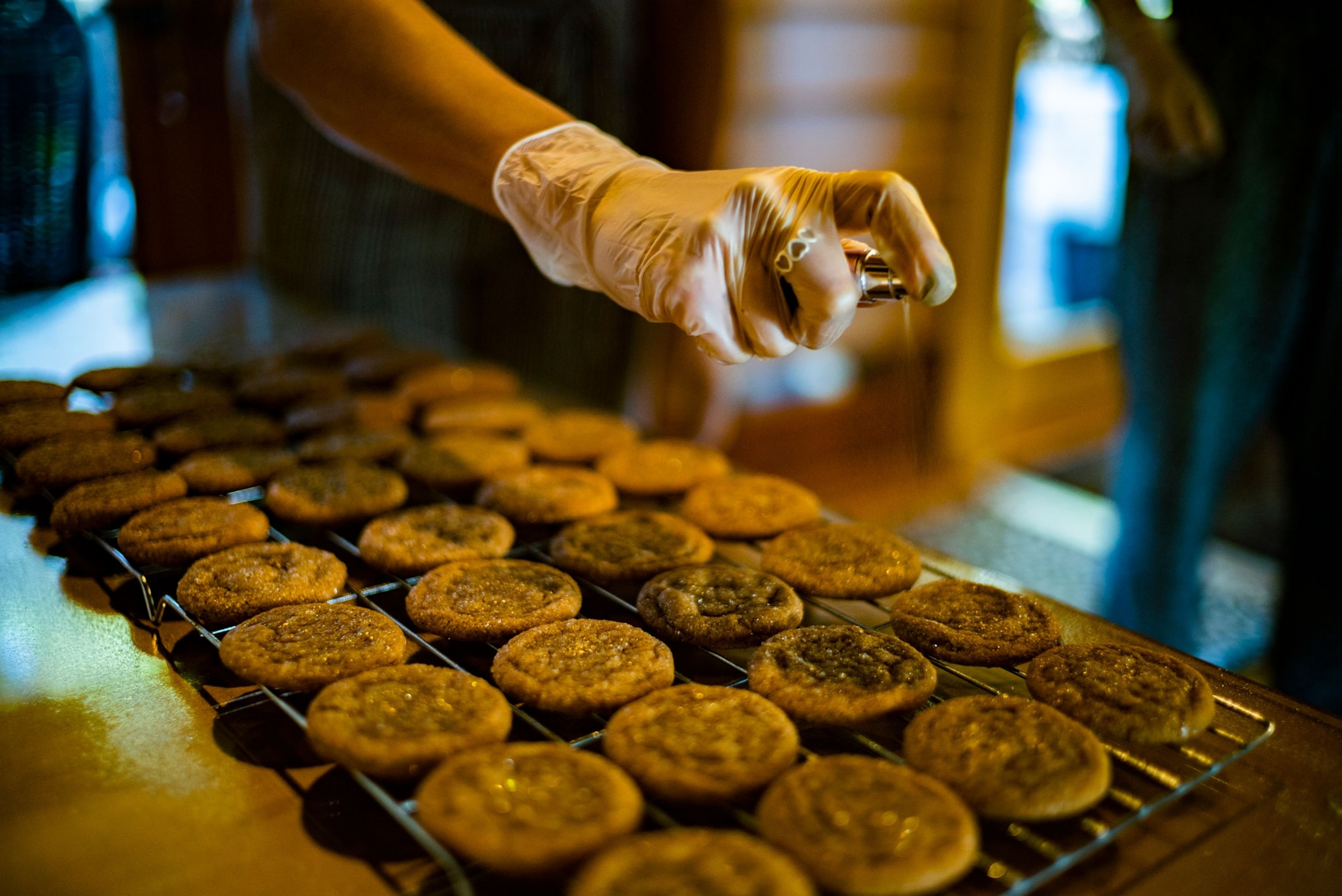 Cookies are sprayed with microdose amounts of psychedelics drugs.