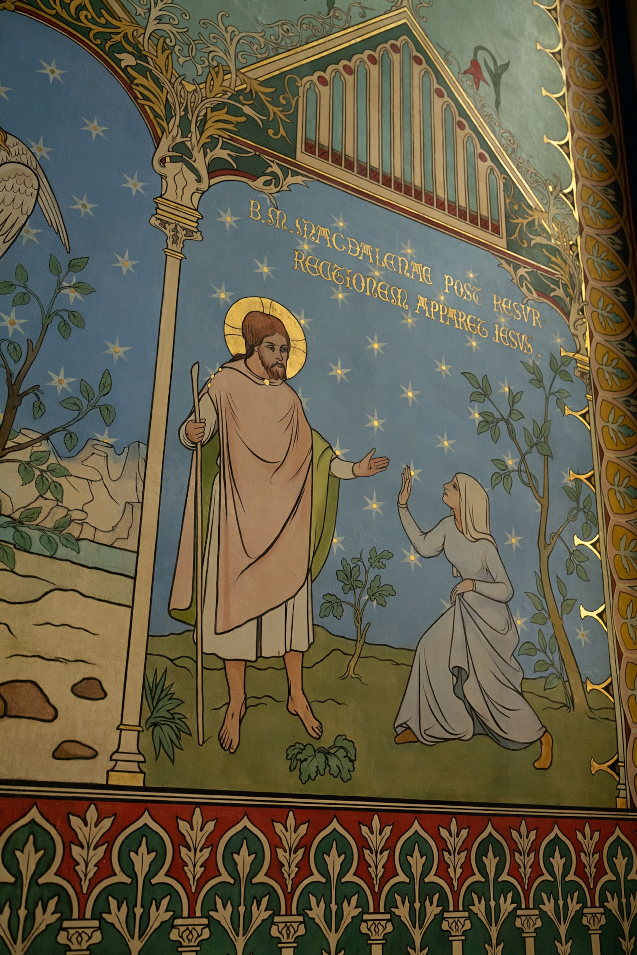 This sparkling image of Mary Magdalene with Jesus after his Resurrection was also attentively cleaned and restored.