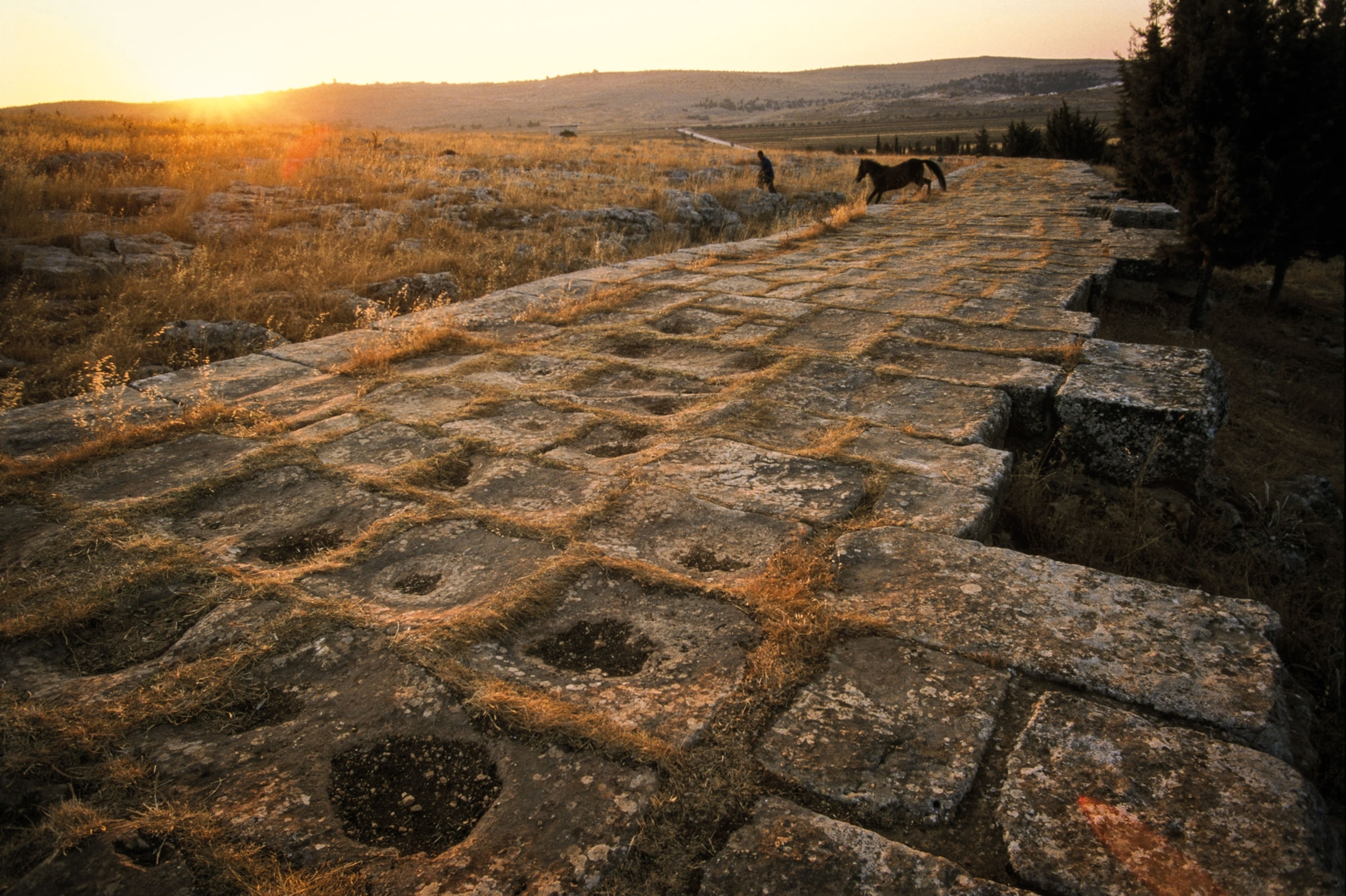 A stone covered road