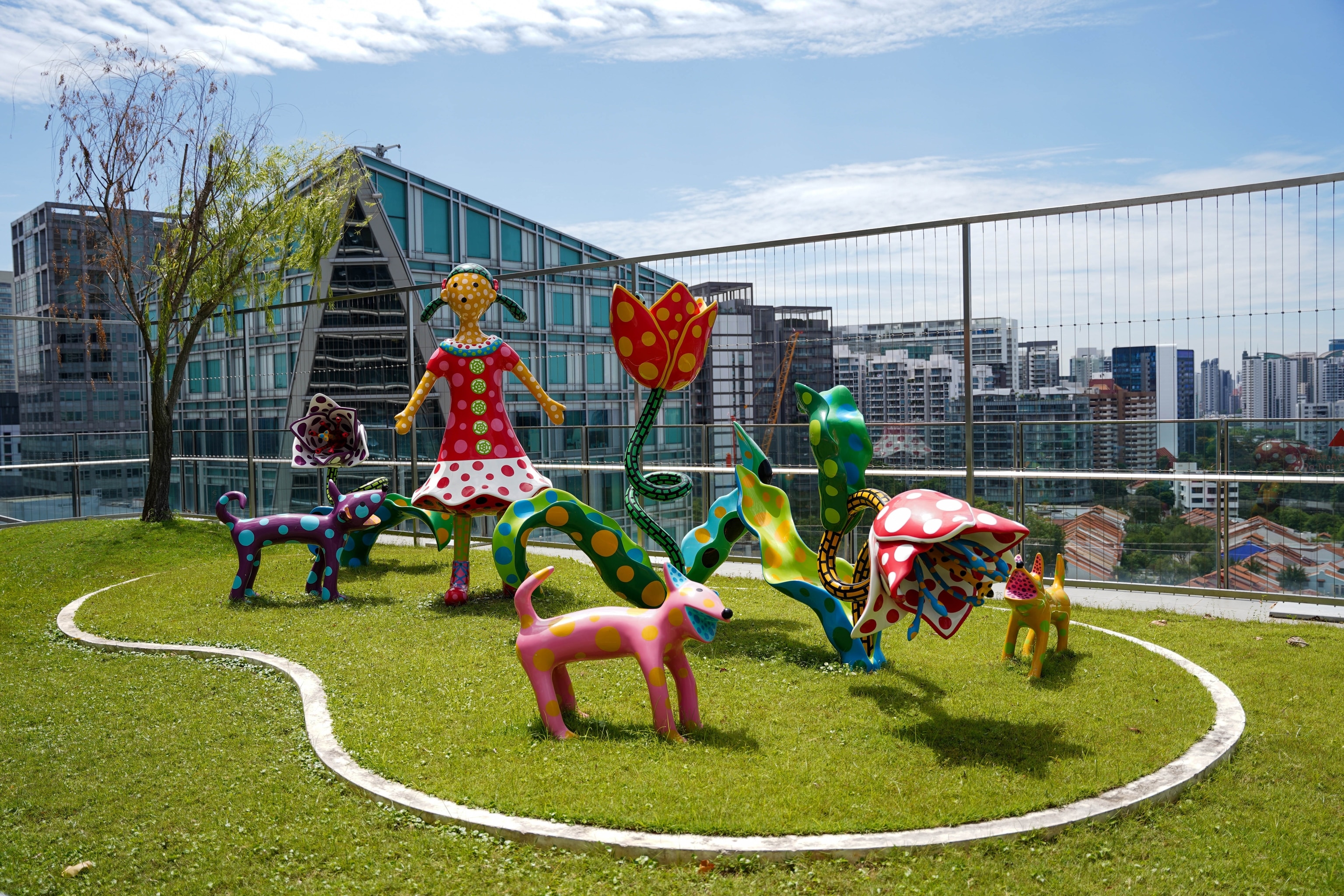 Image of mixed-media art installation, “Let’s Go to a Paradise of Glorious Tulips”