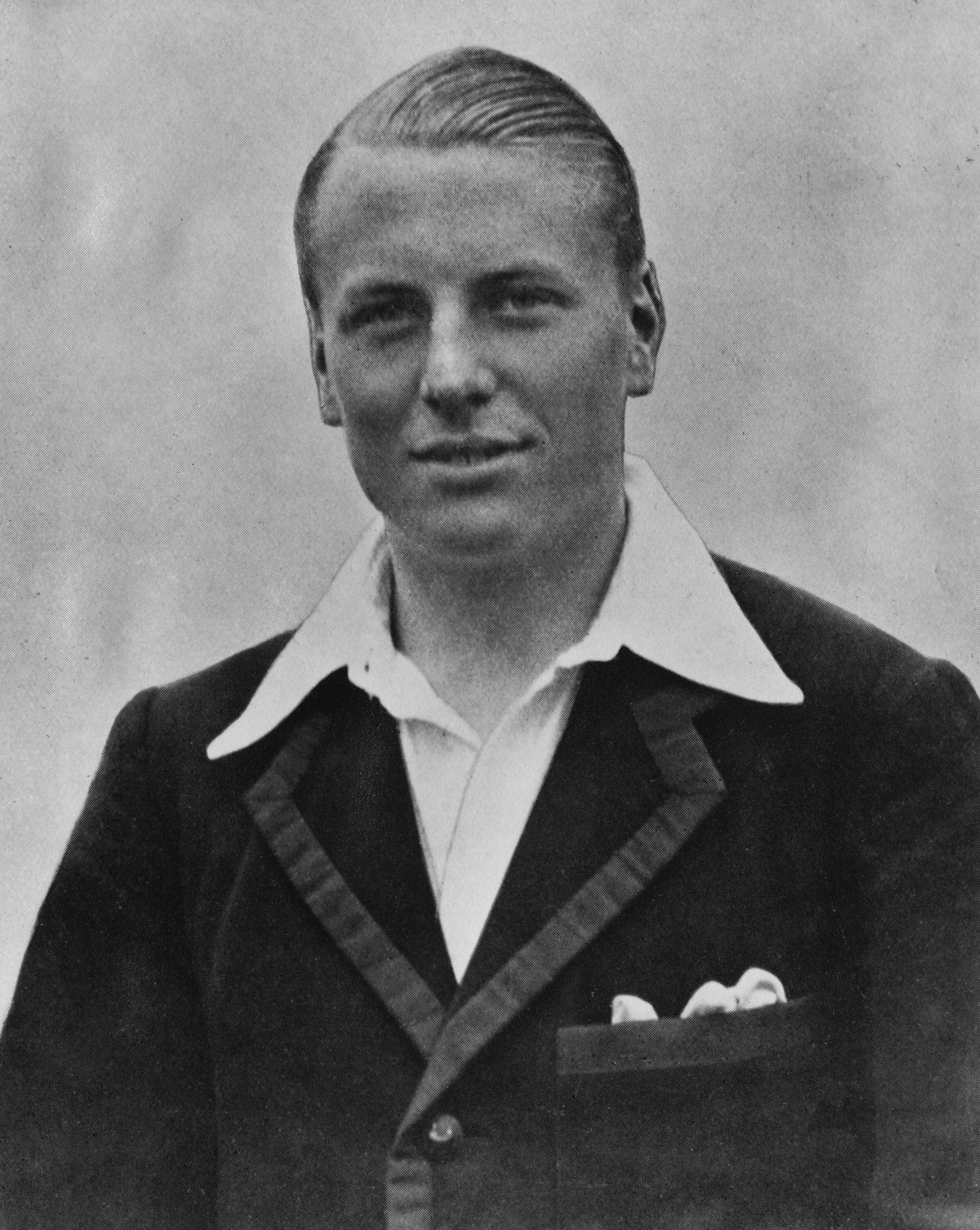 A headshot of Sandy Irvine when he was younger