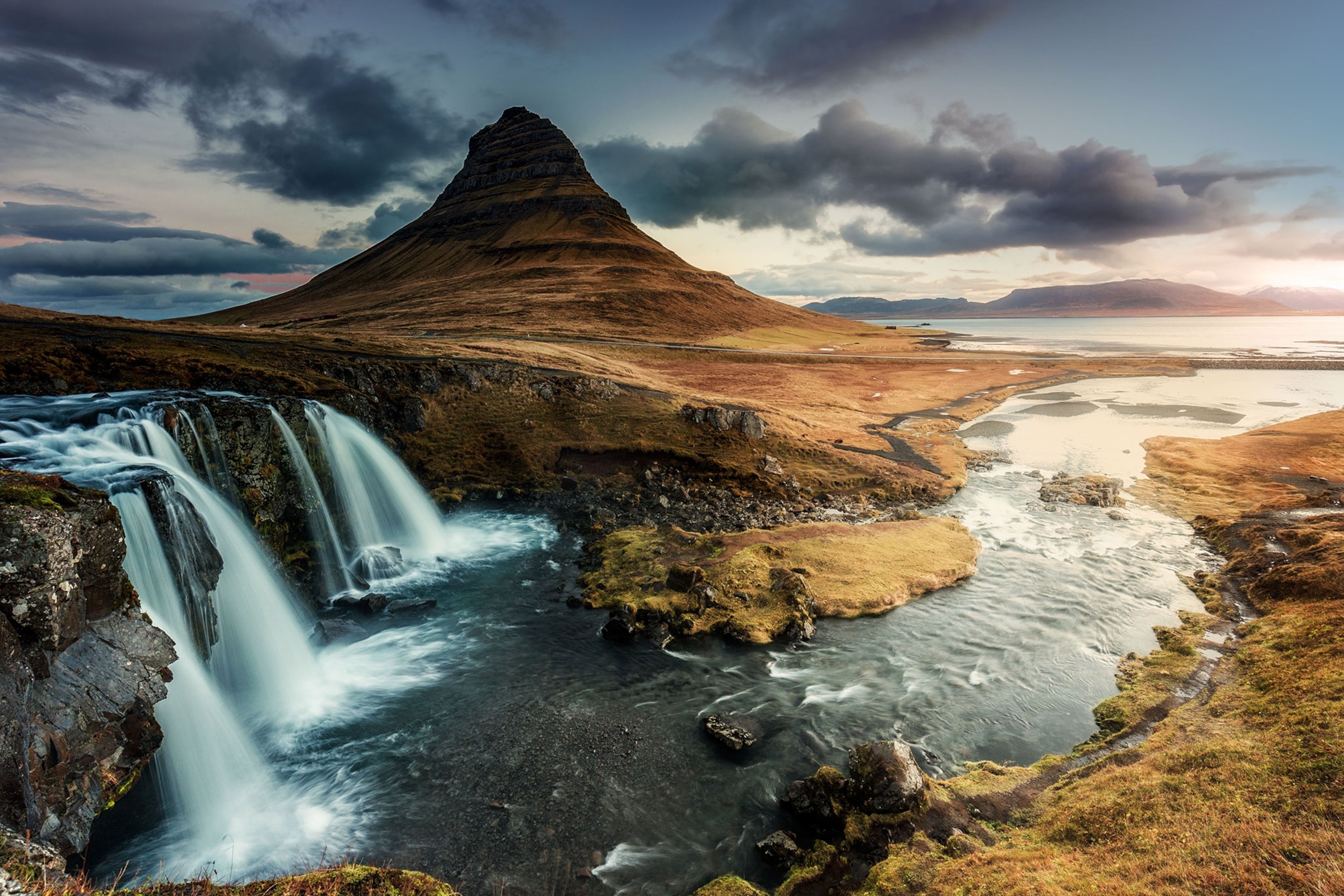 a waterfall