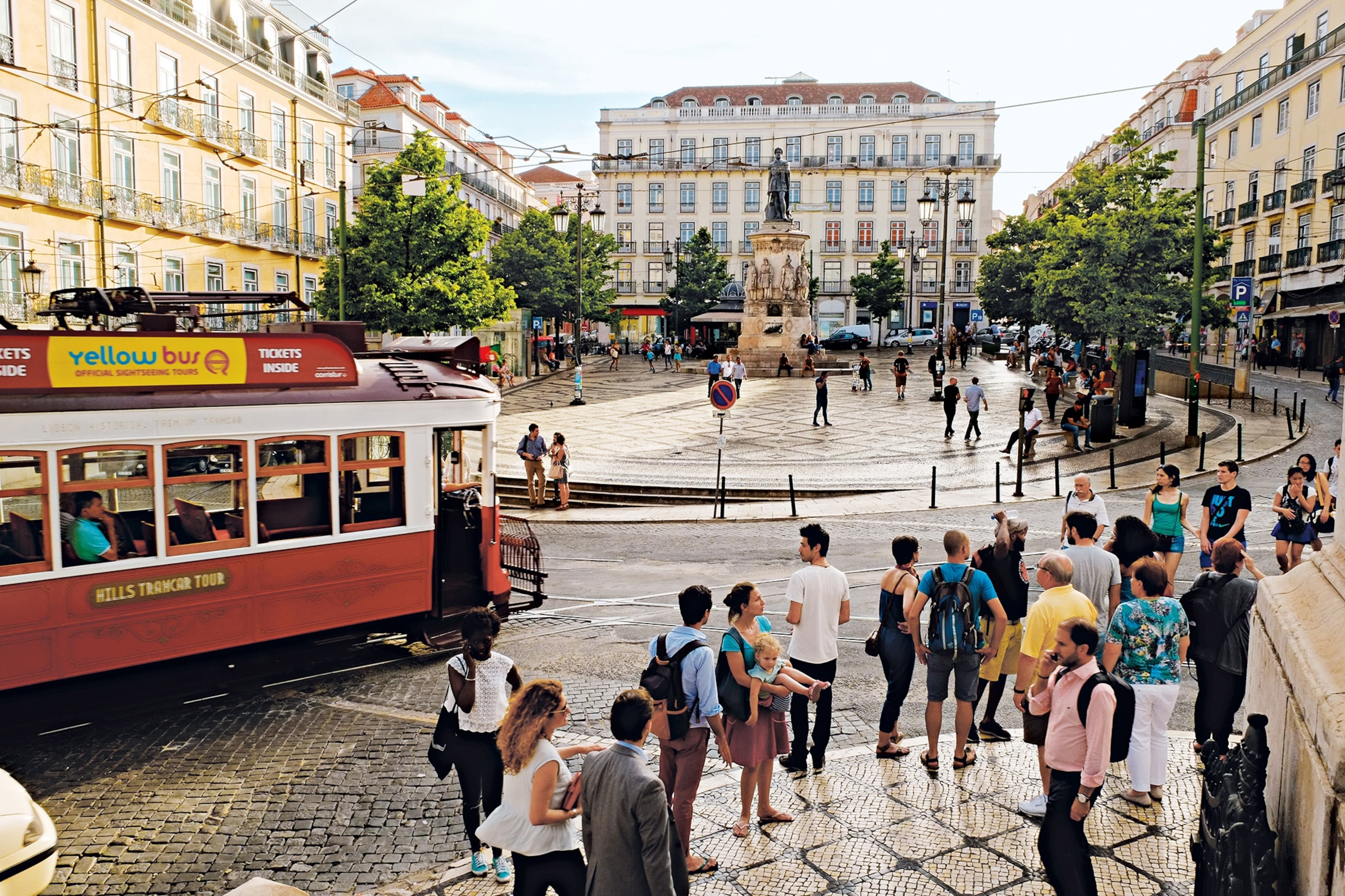 street scene in lisbon portugal