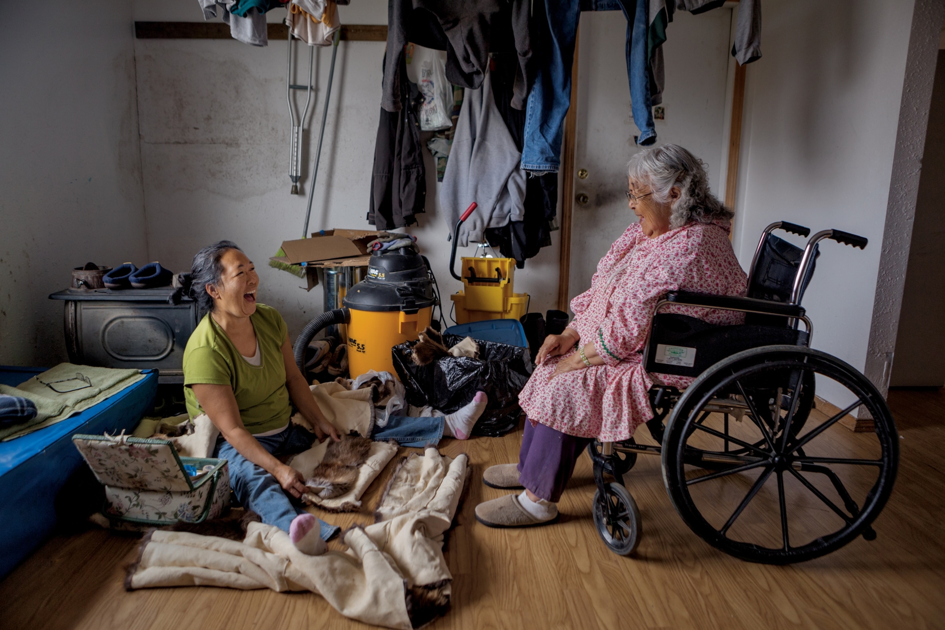 two women in a home
