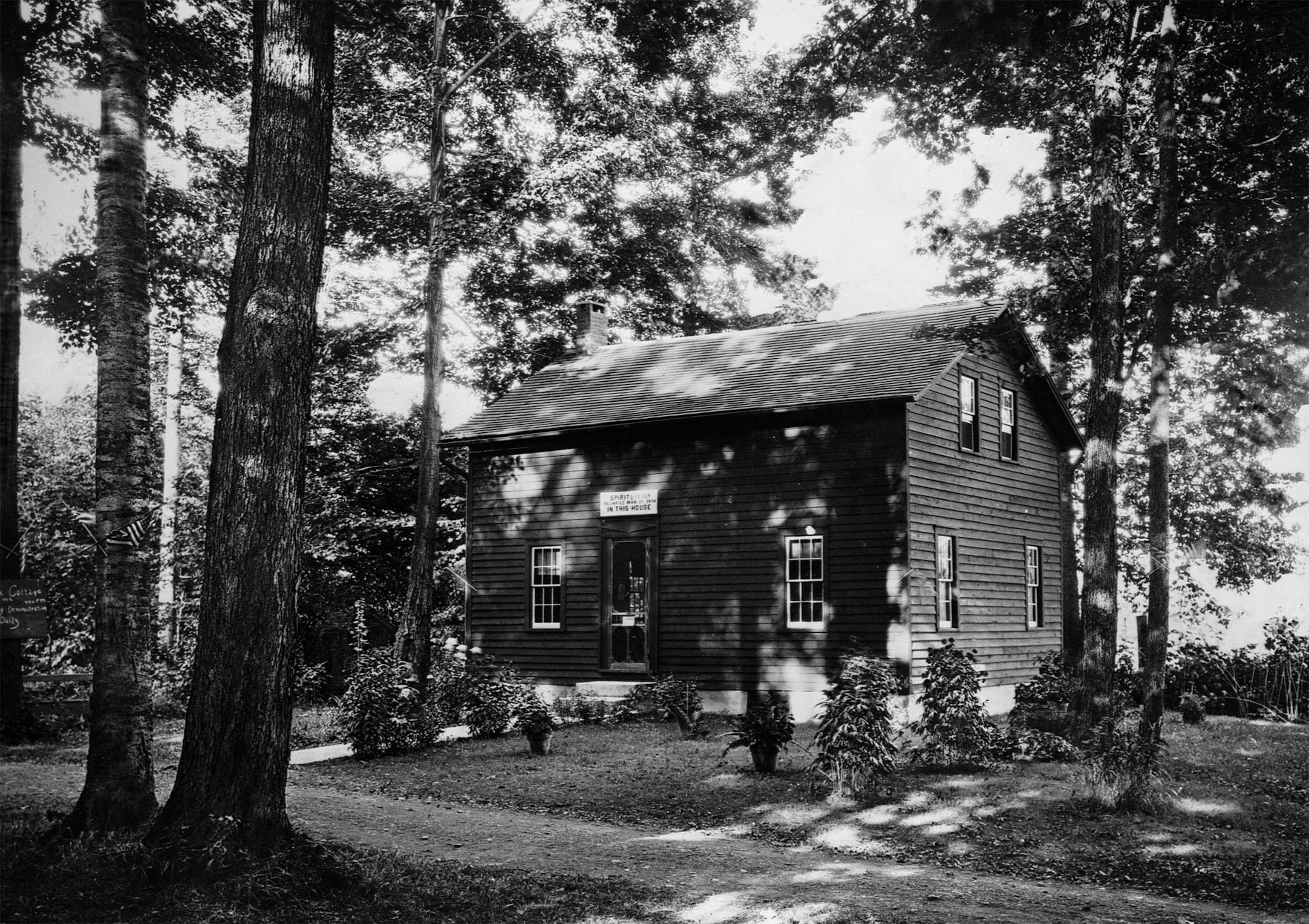 The Fox house in Hydesville, New York, photographed in the late 1800s, is where the sisters first held séances.
