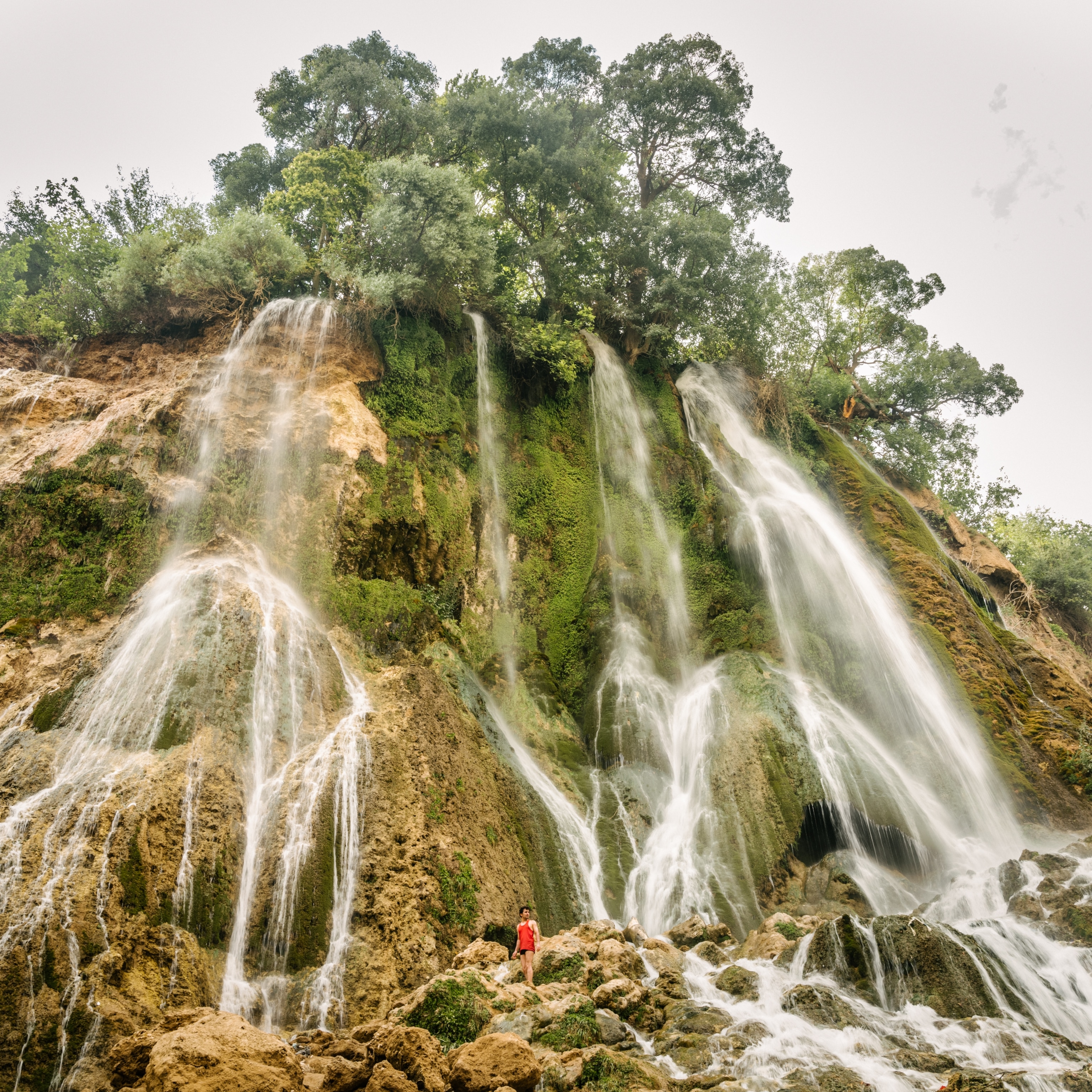 The Bisheh Waterfall in the countryside