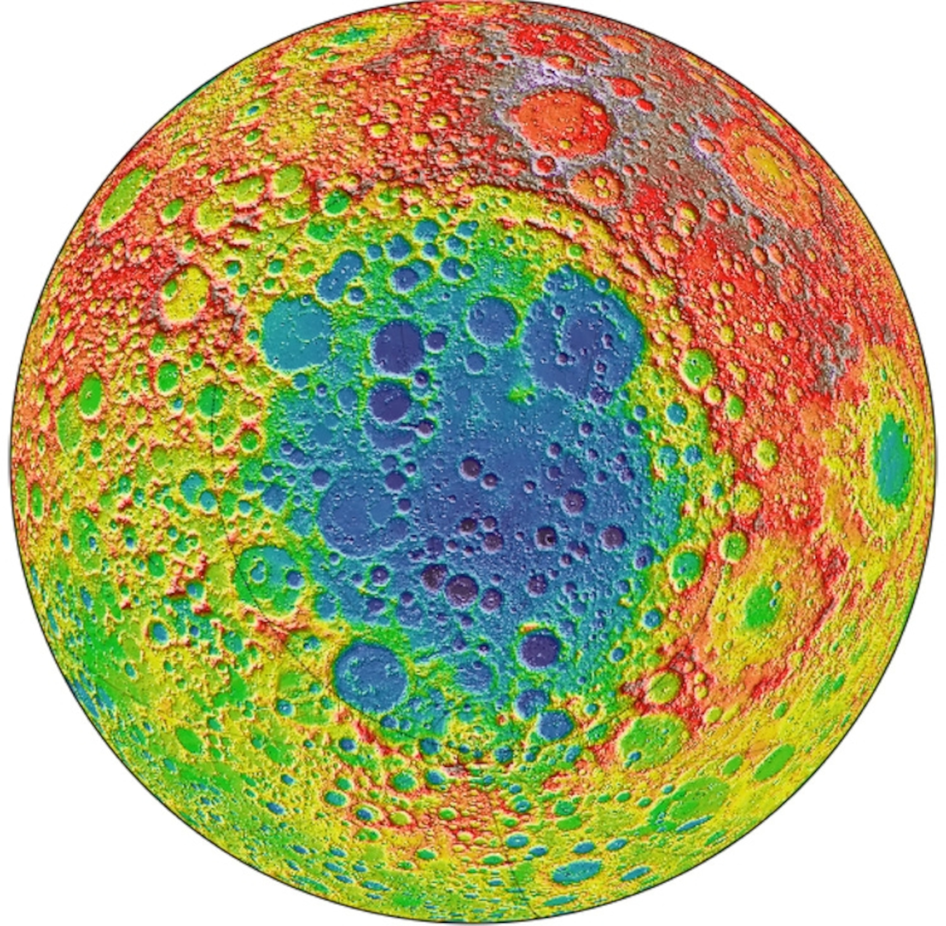 the aitken basin on the moon.