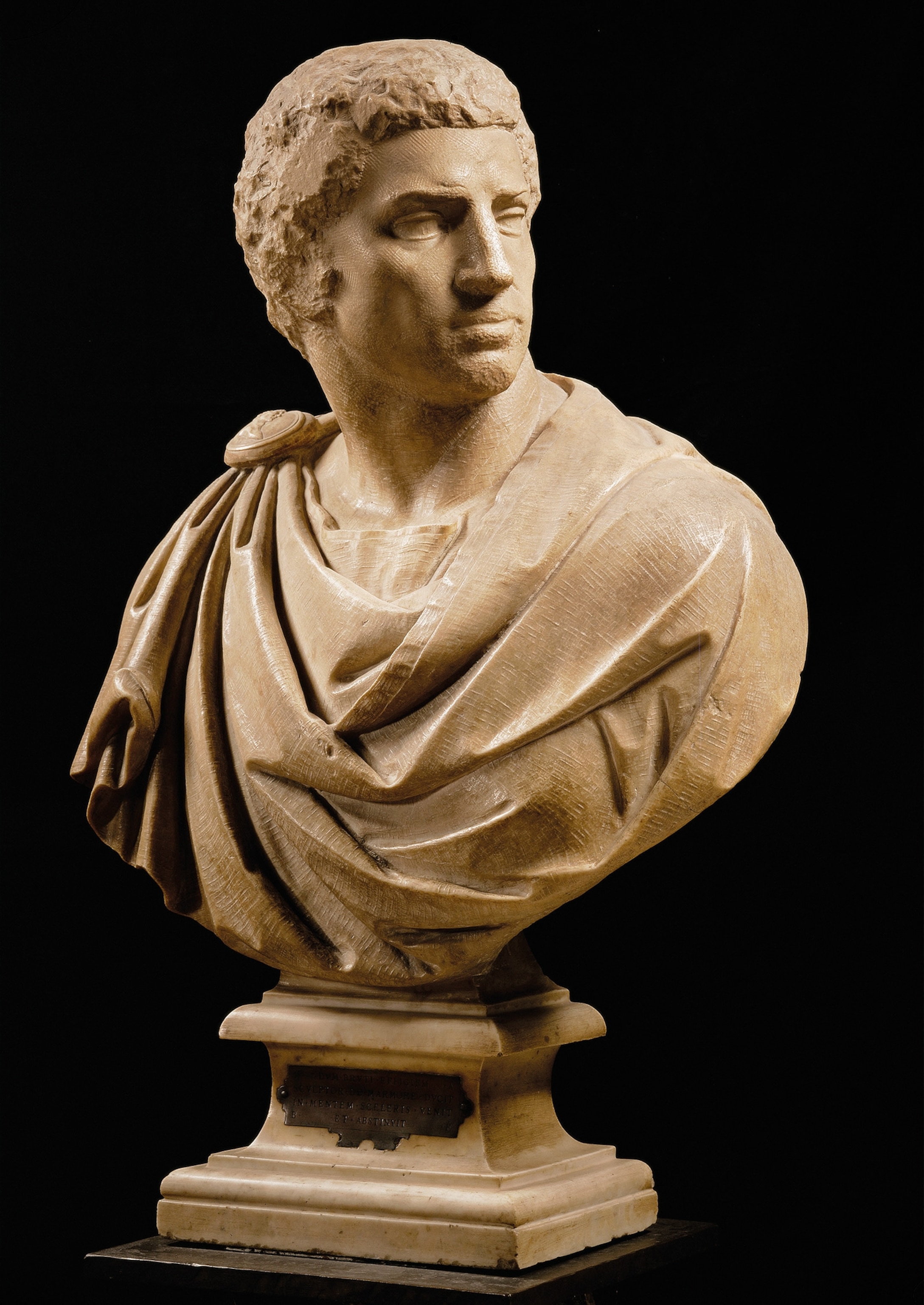 Marcus Junius Brutus, seen here in a circa 1539-1540 bust made by Michelangelo, led the murder.
