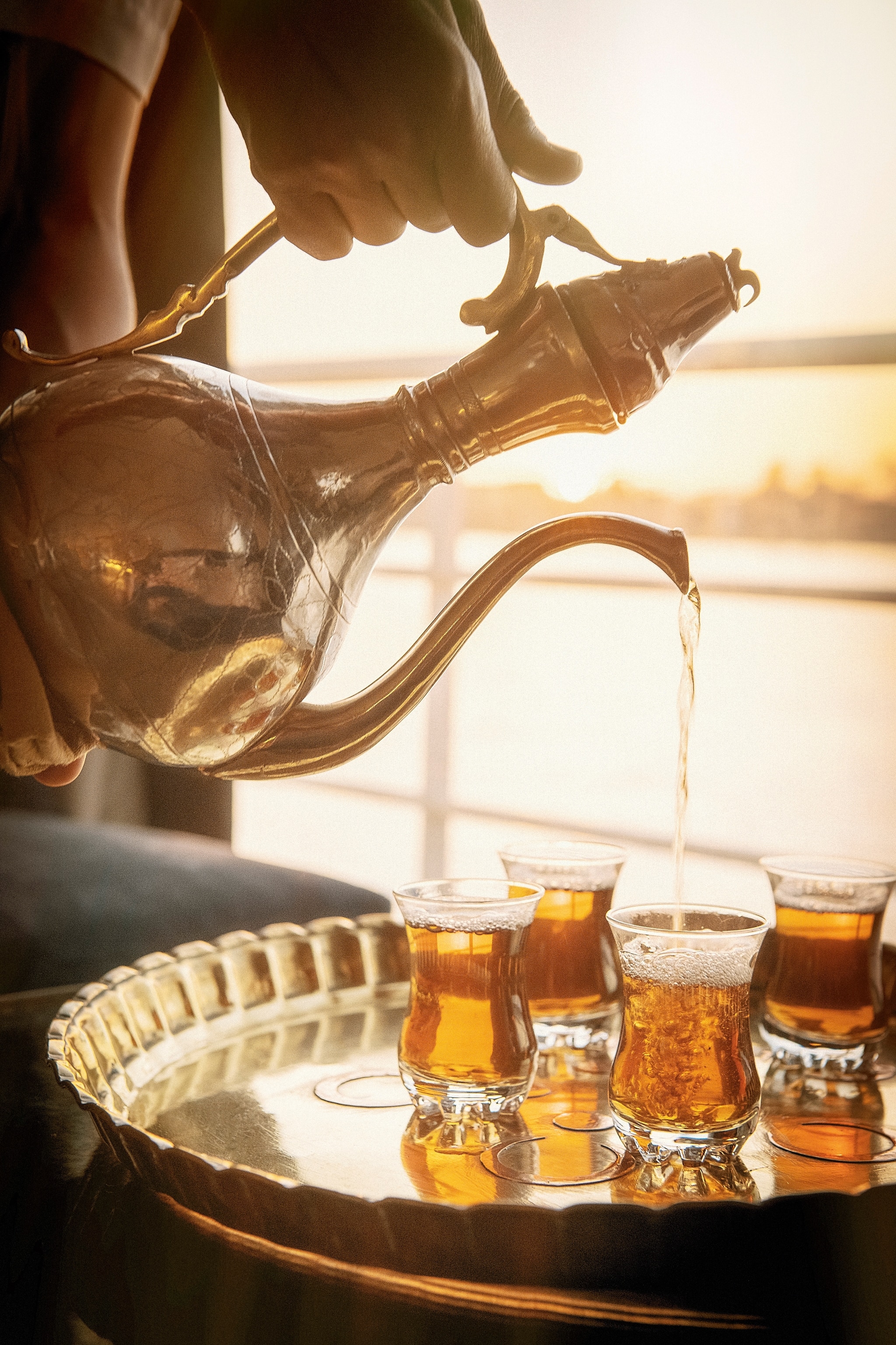 Pouring tea