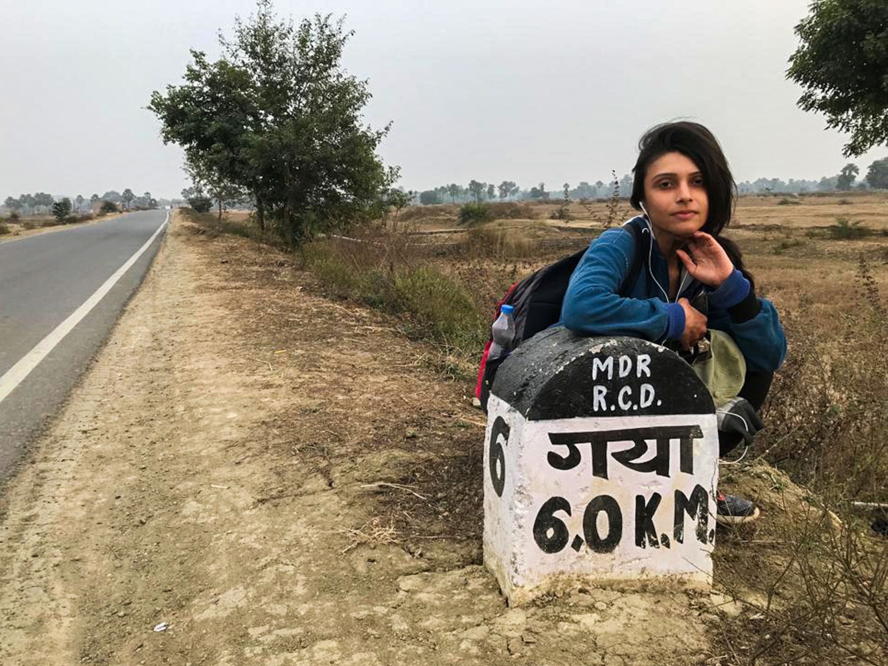 a woman in India