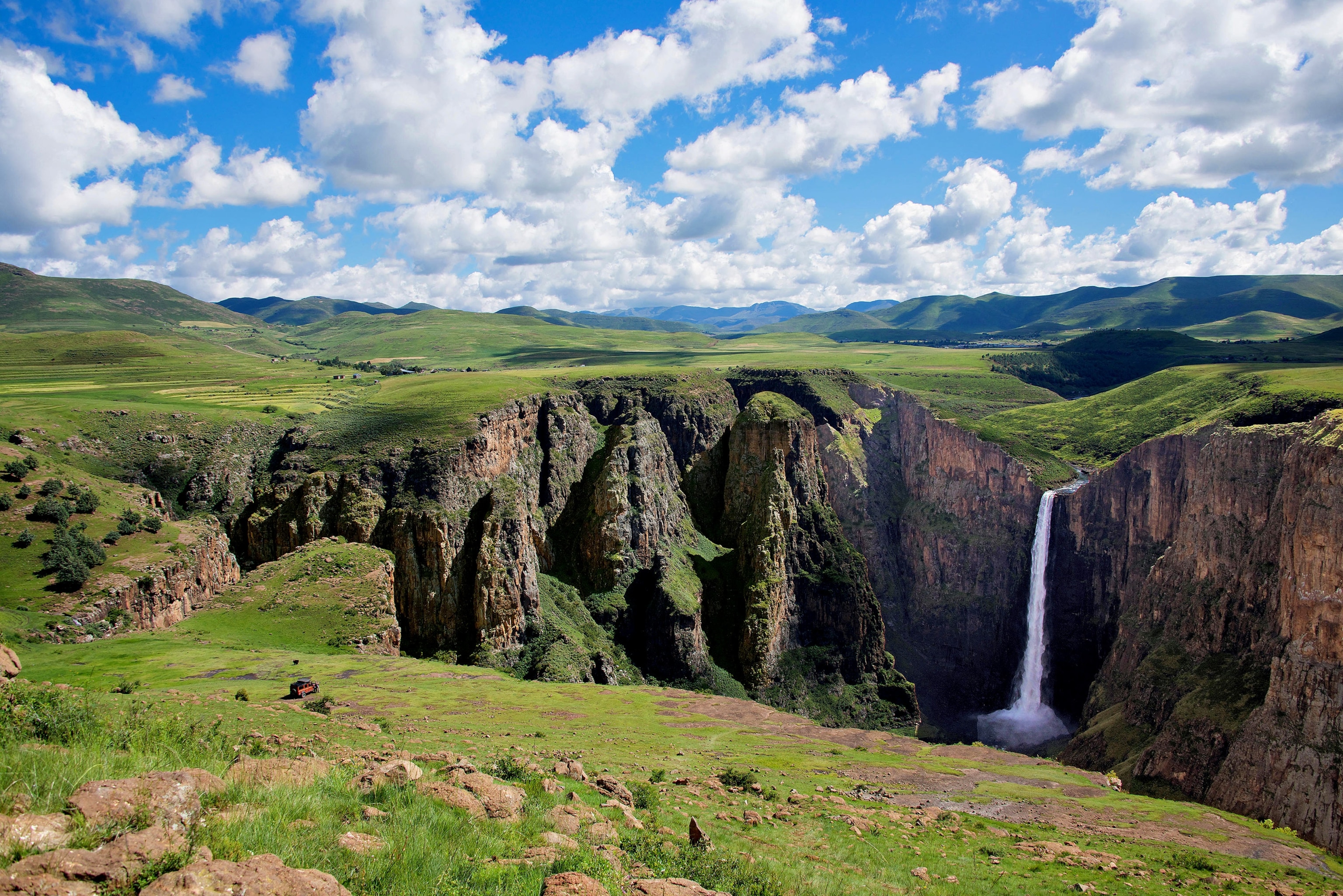 Maletsunyane Falls in the Semonkong Maseru District, Lesotho