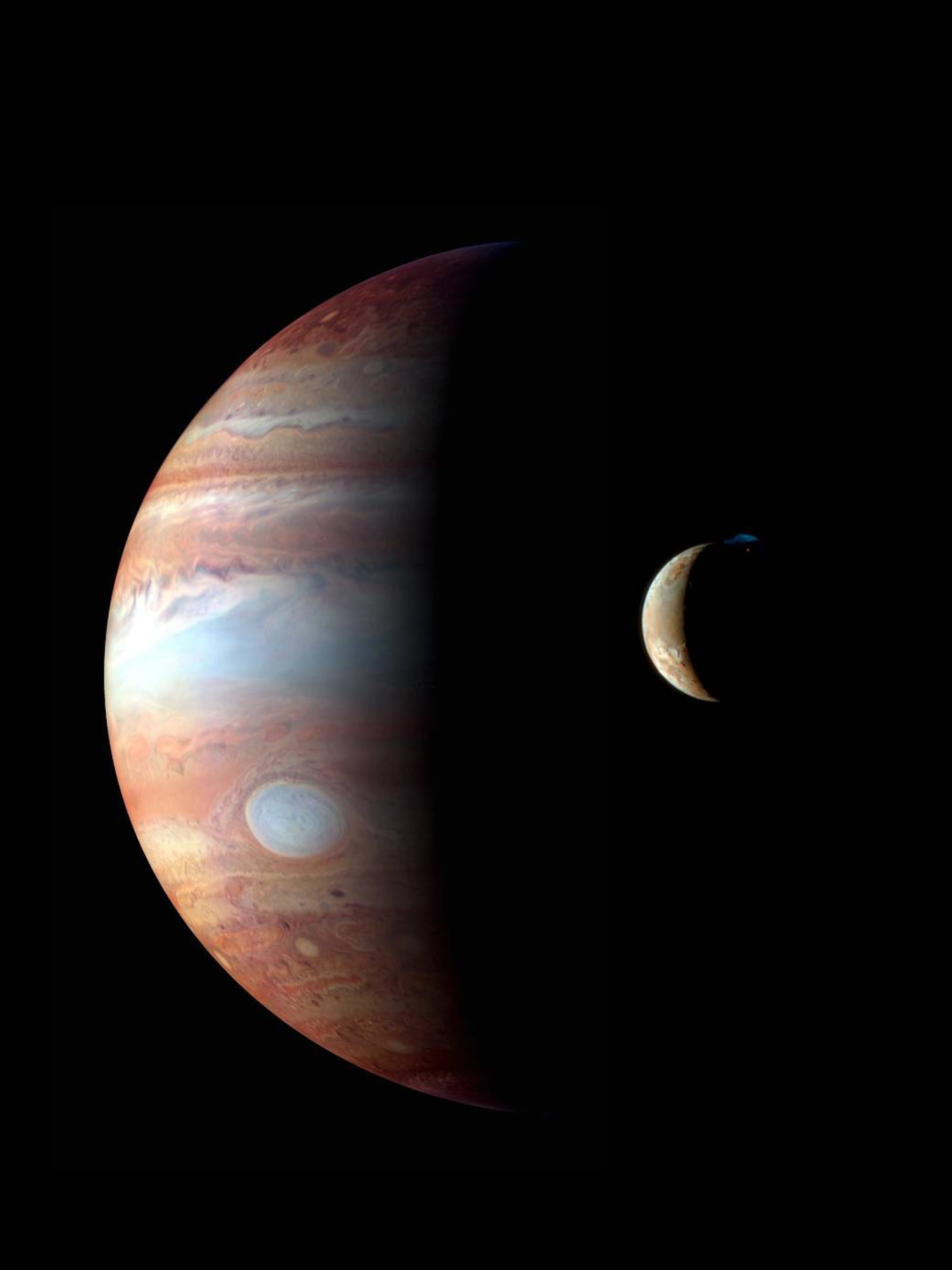 Jupiter and it's moon, Io.