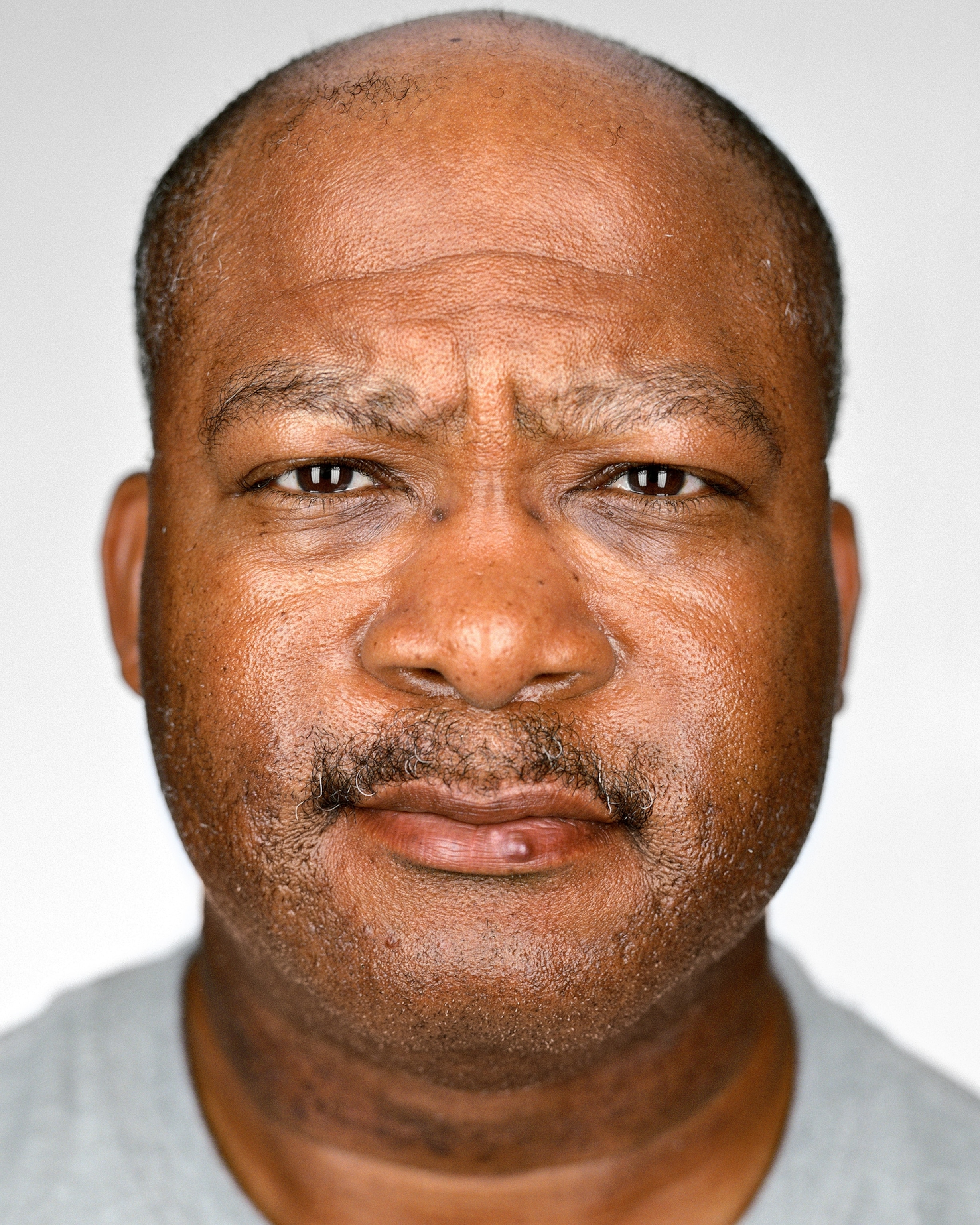 man with short hair.