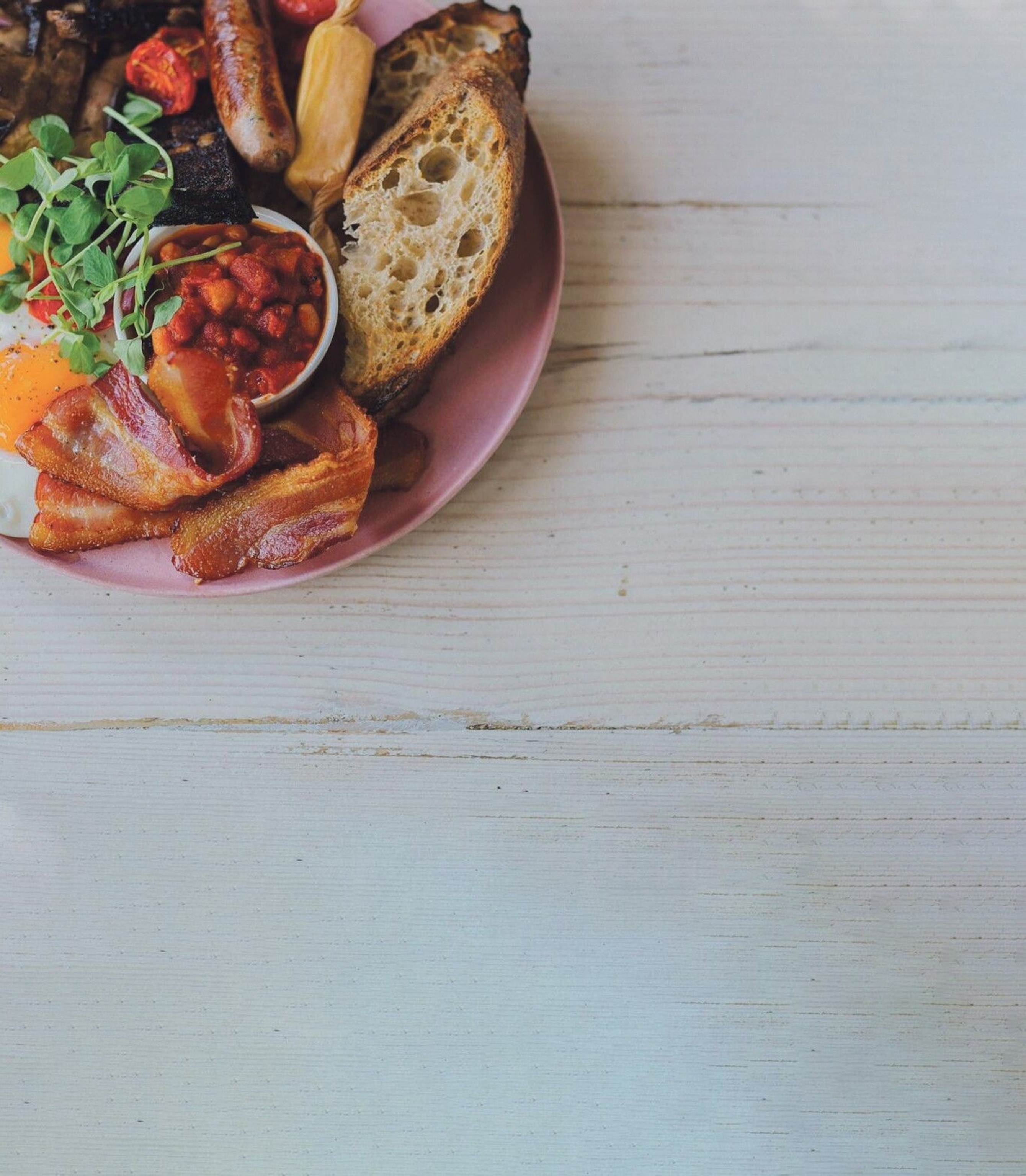Full English breakfast at Brew & Brownie, which serves coffee and treats made with local Yorkshire produce.