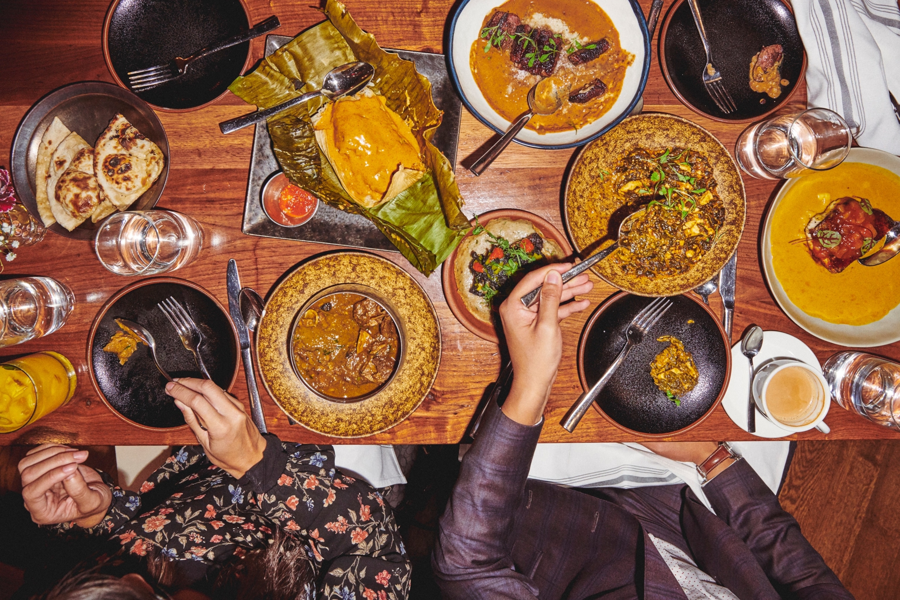 an Indian food feast in New York City