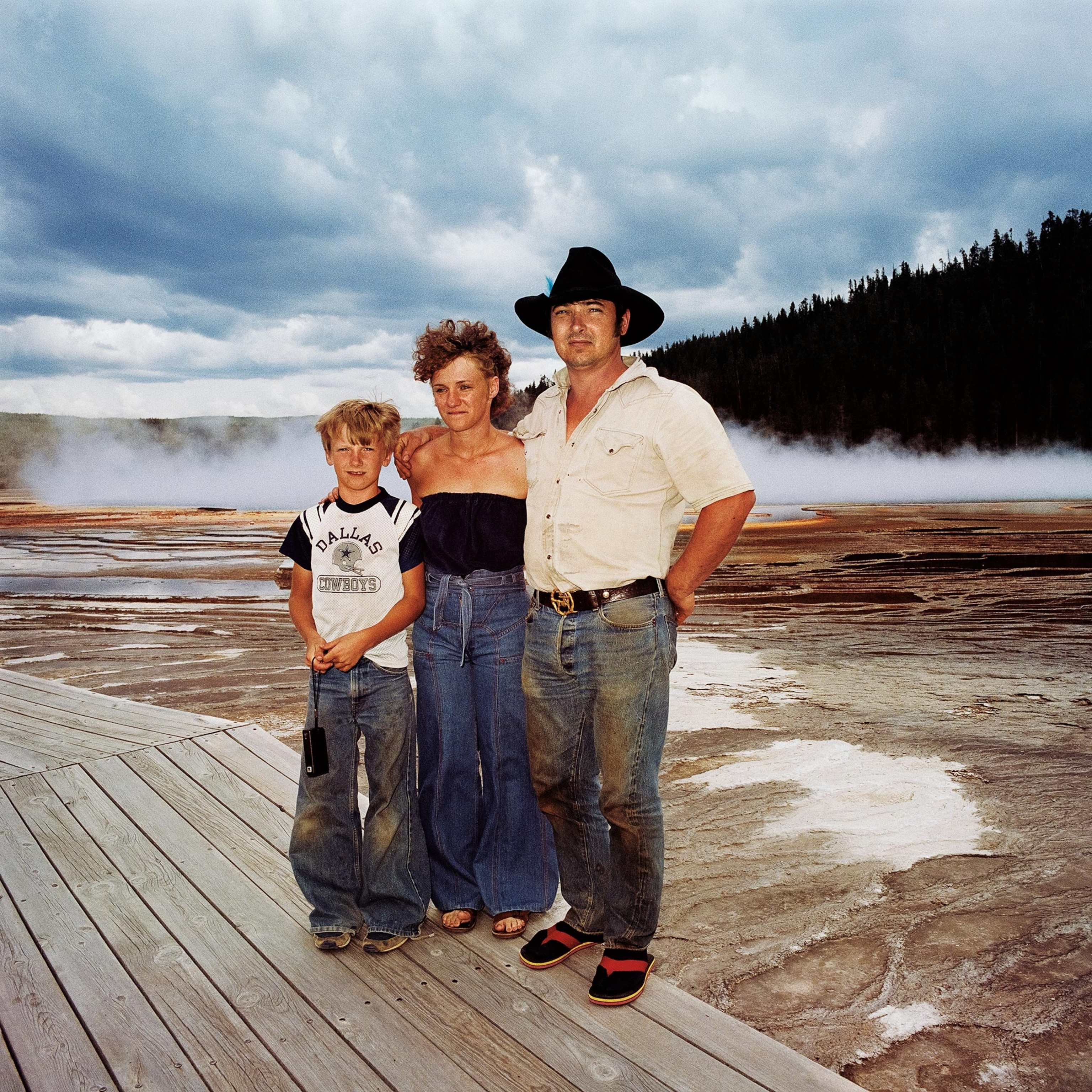 tourists at Yellowstone National Park