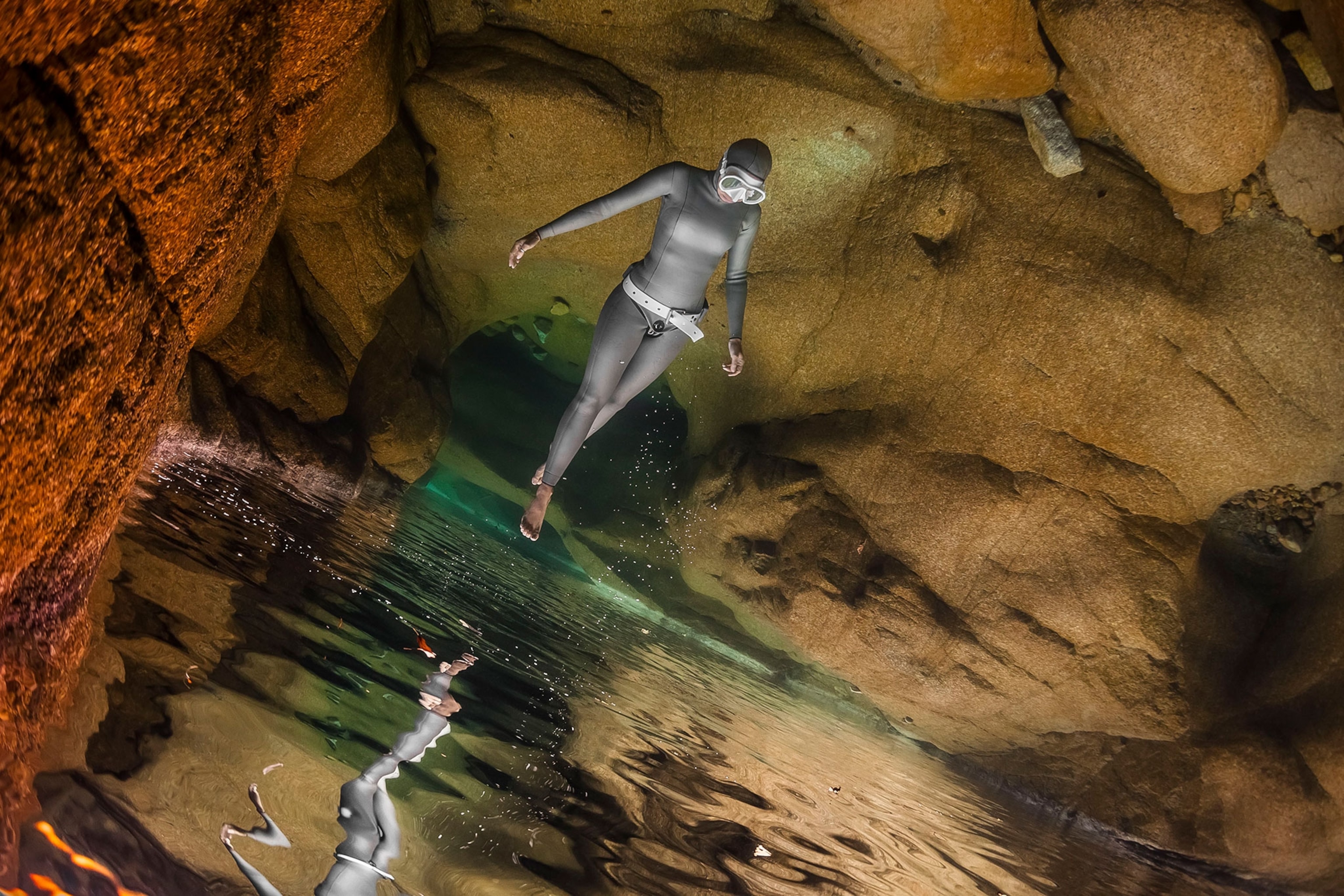 a fantastical underwater scene