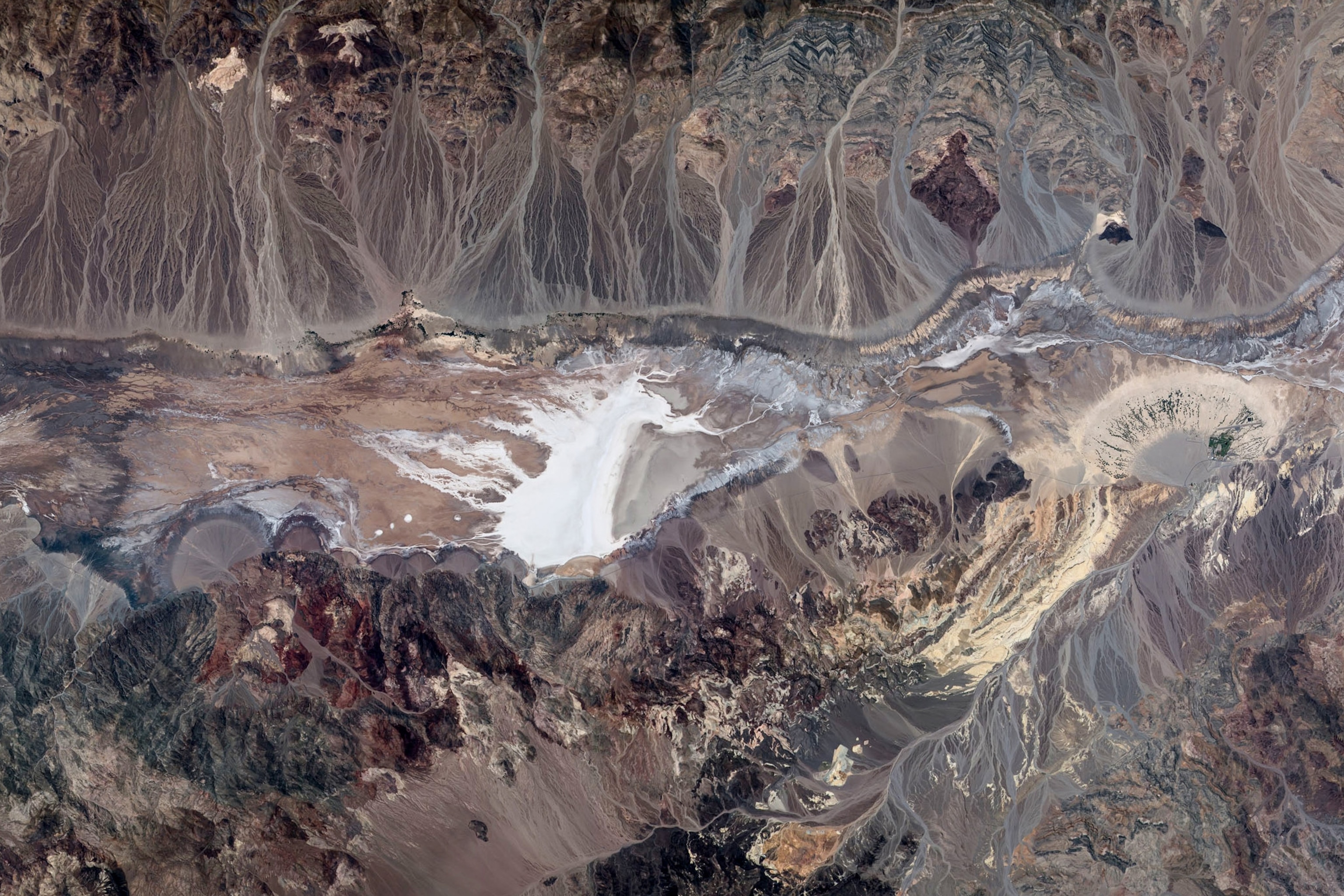 Badwater, Death Valley National Park taken from the International Space Station