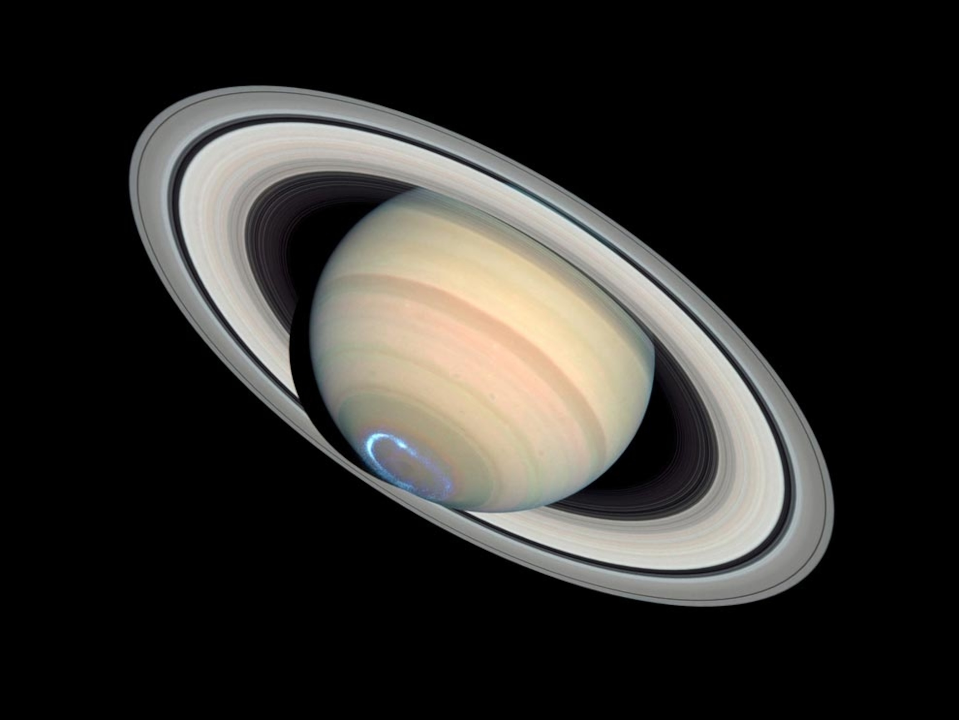 an aurora on Saturn