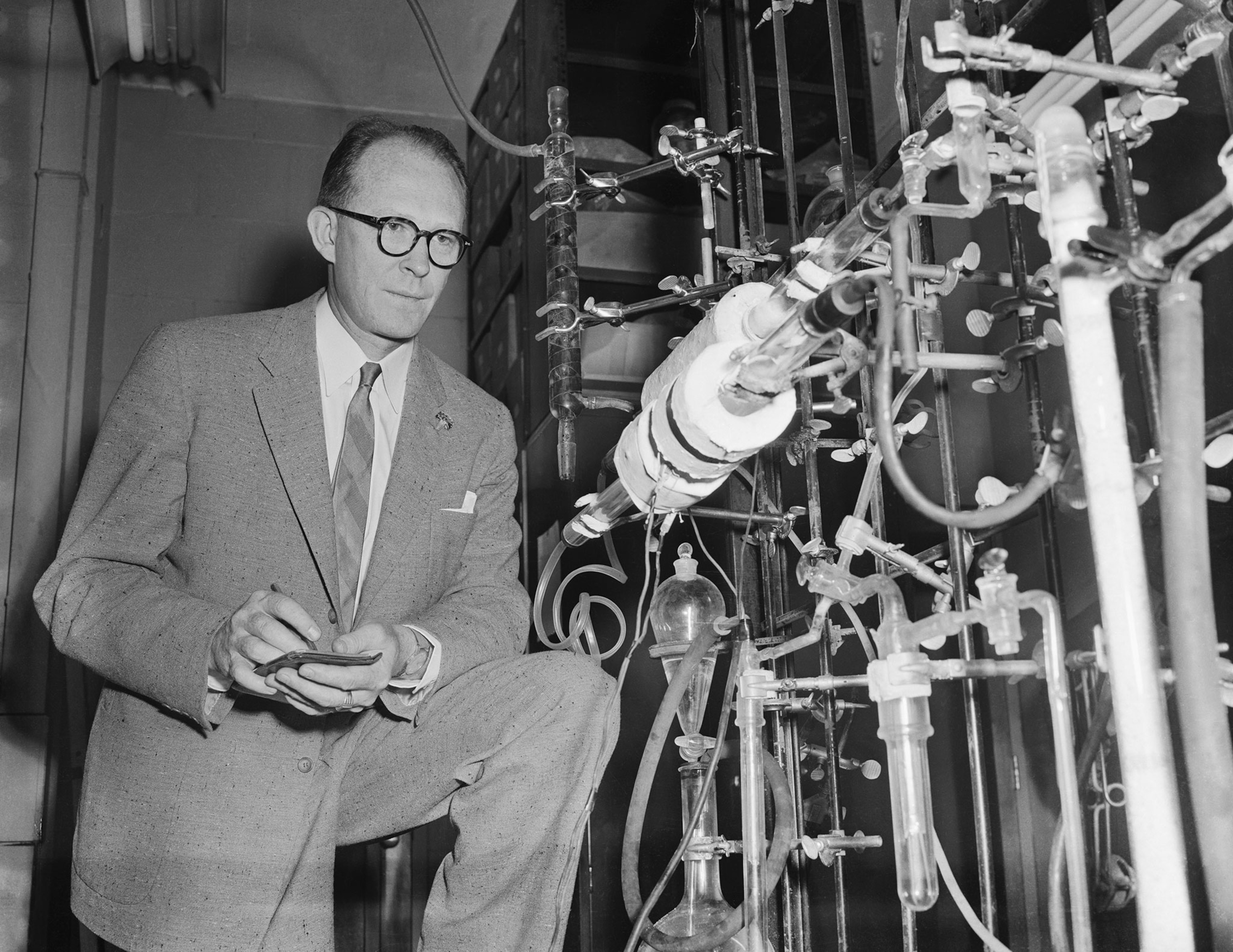 Willard F Libby at work
