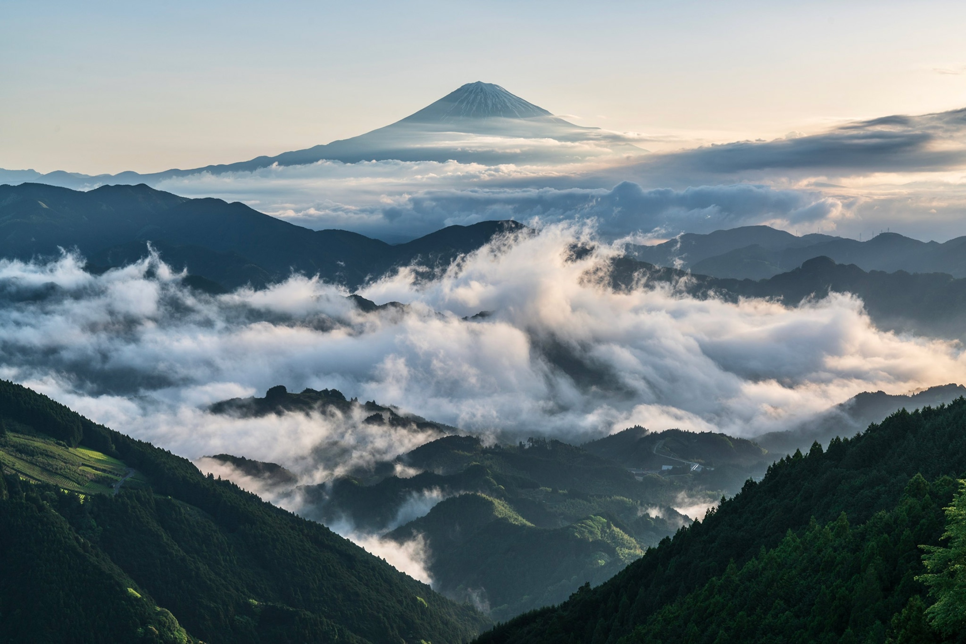 Mt. Fuji in the distance, Japan