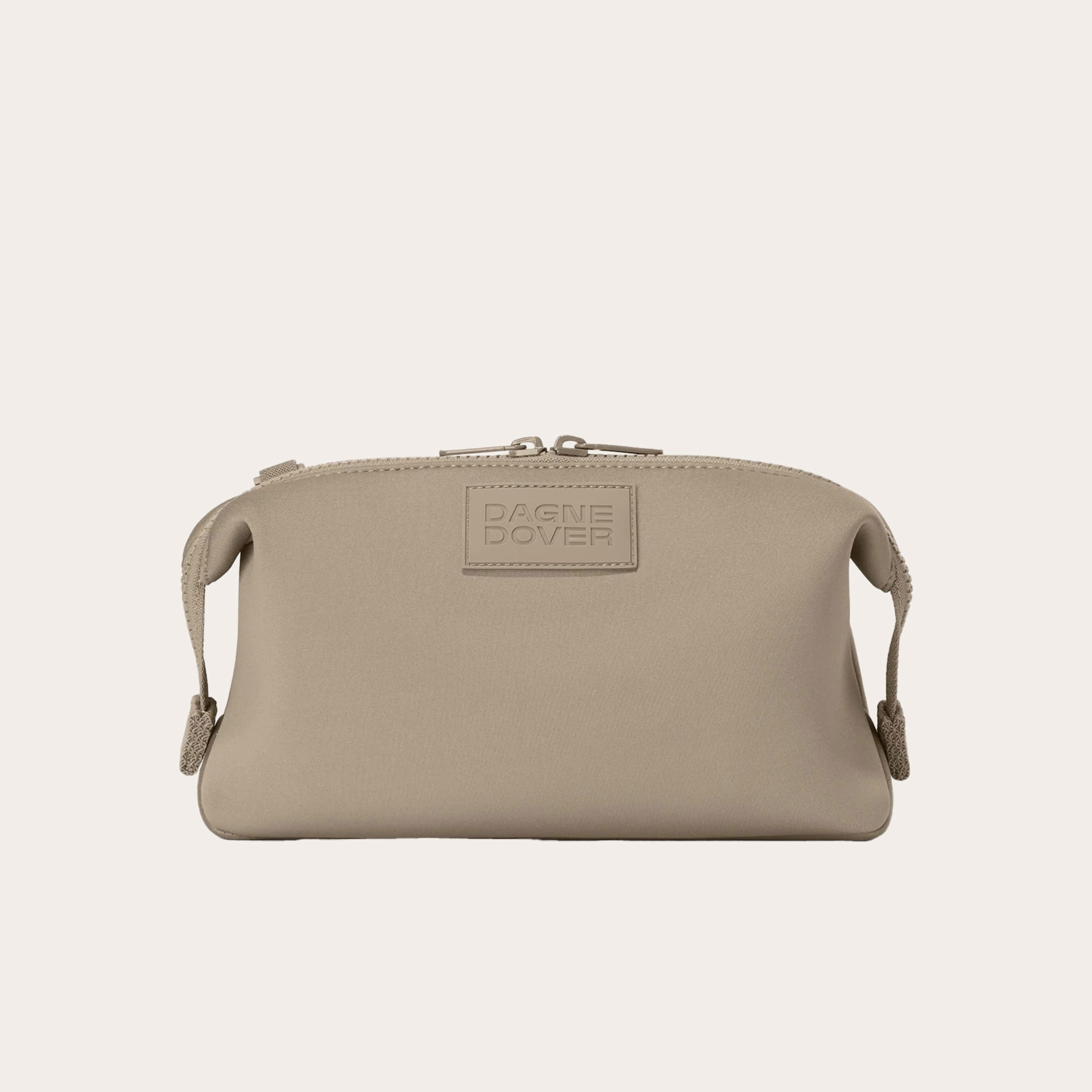 Tan cosmetics bag