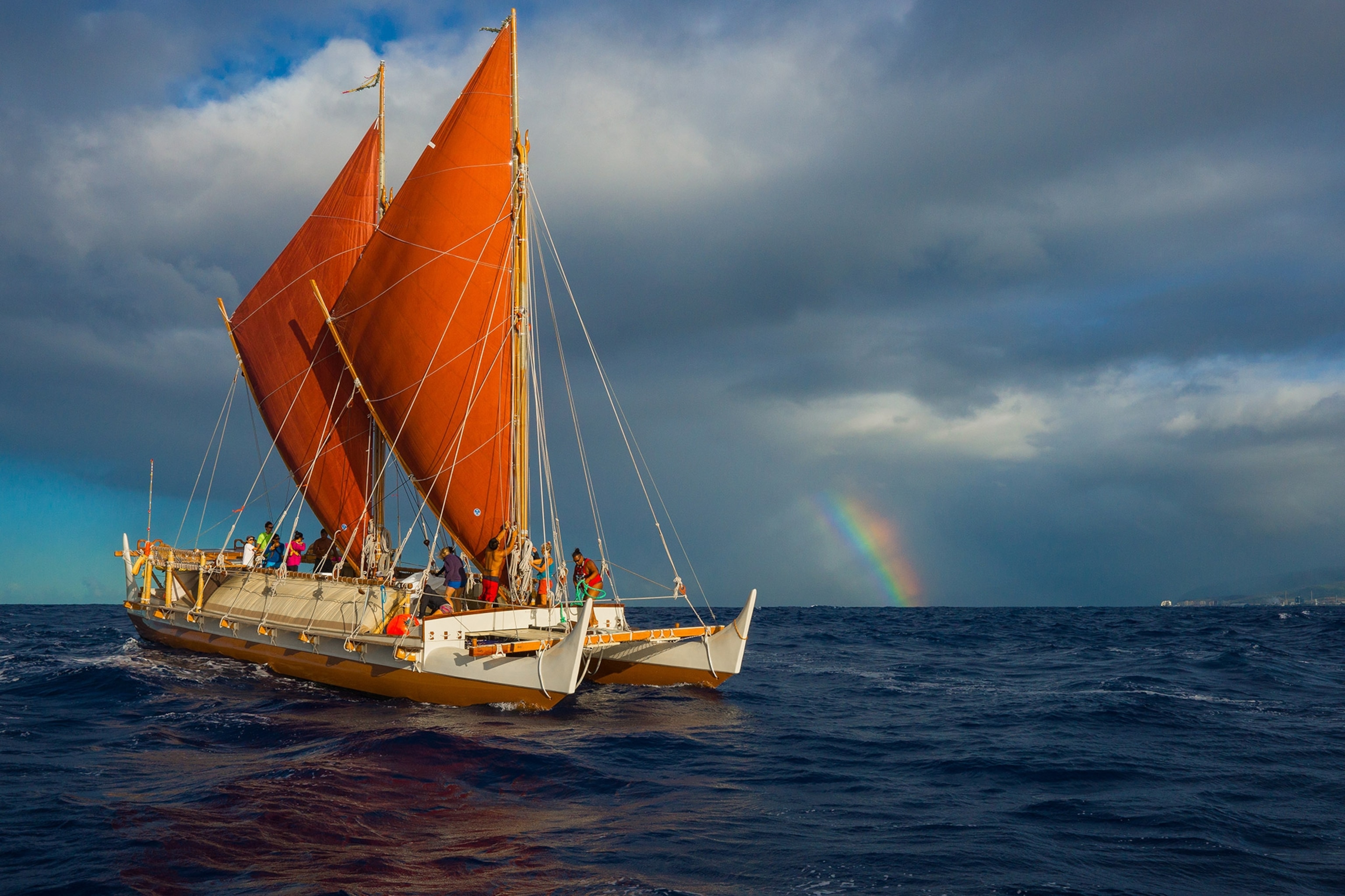 a boat in Makaha, Oahu Hawaii