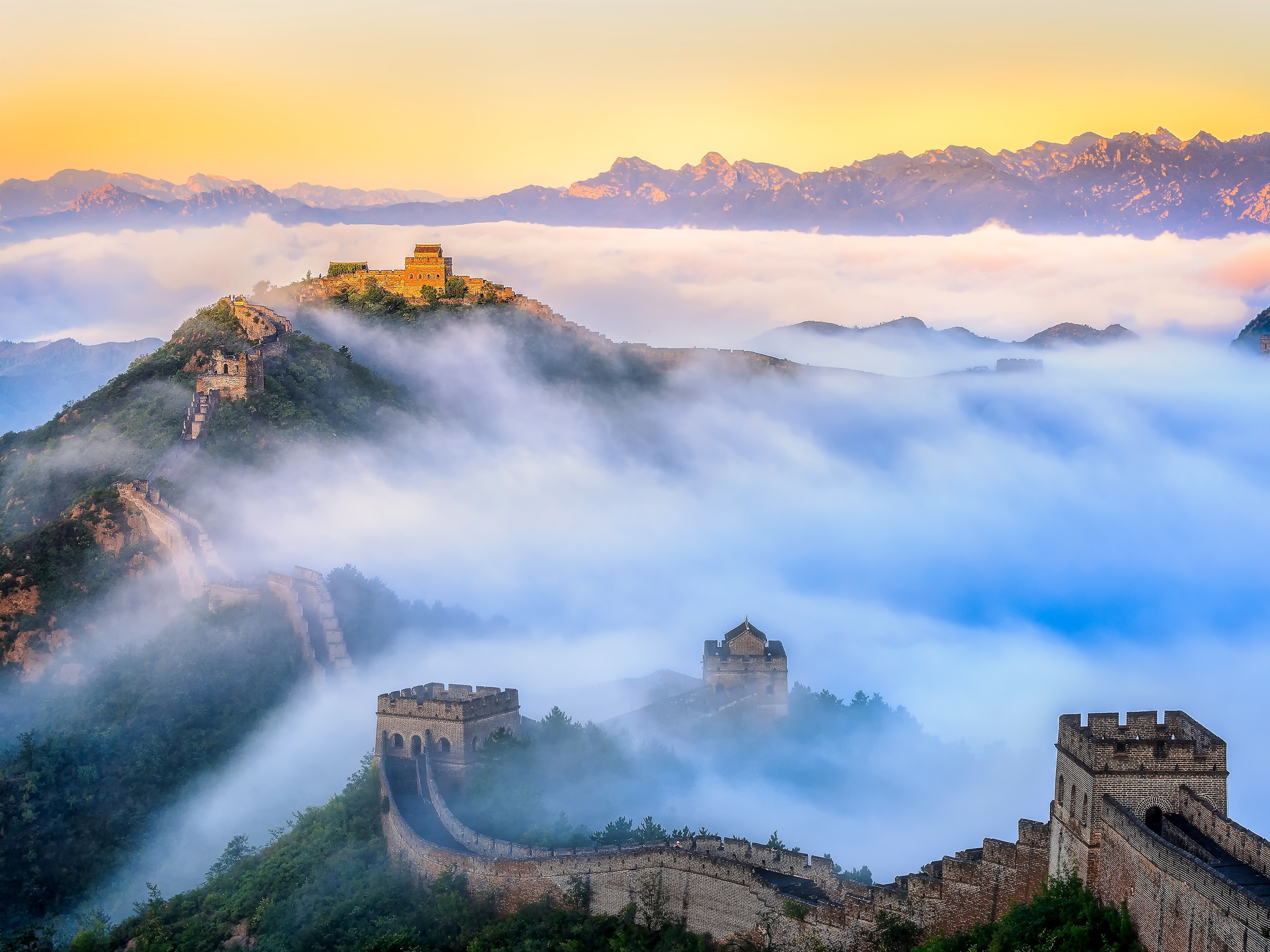 The Great Wall of China in Beijing, China