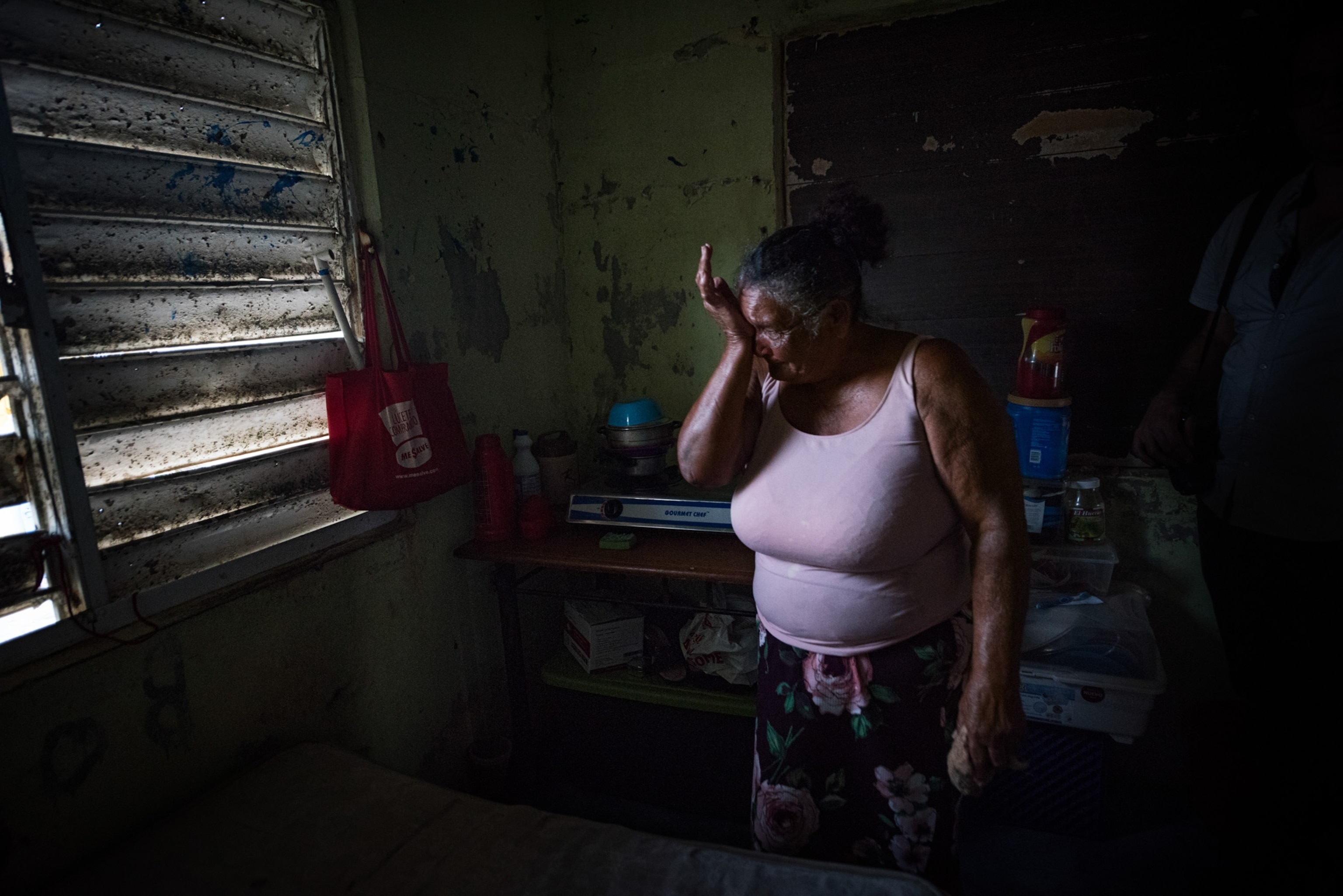 Berenanda Martinez Morales' badly damaged house