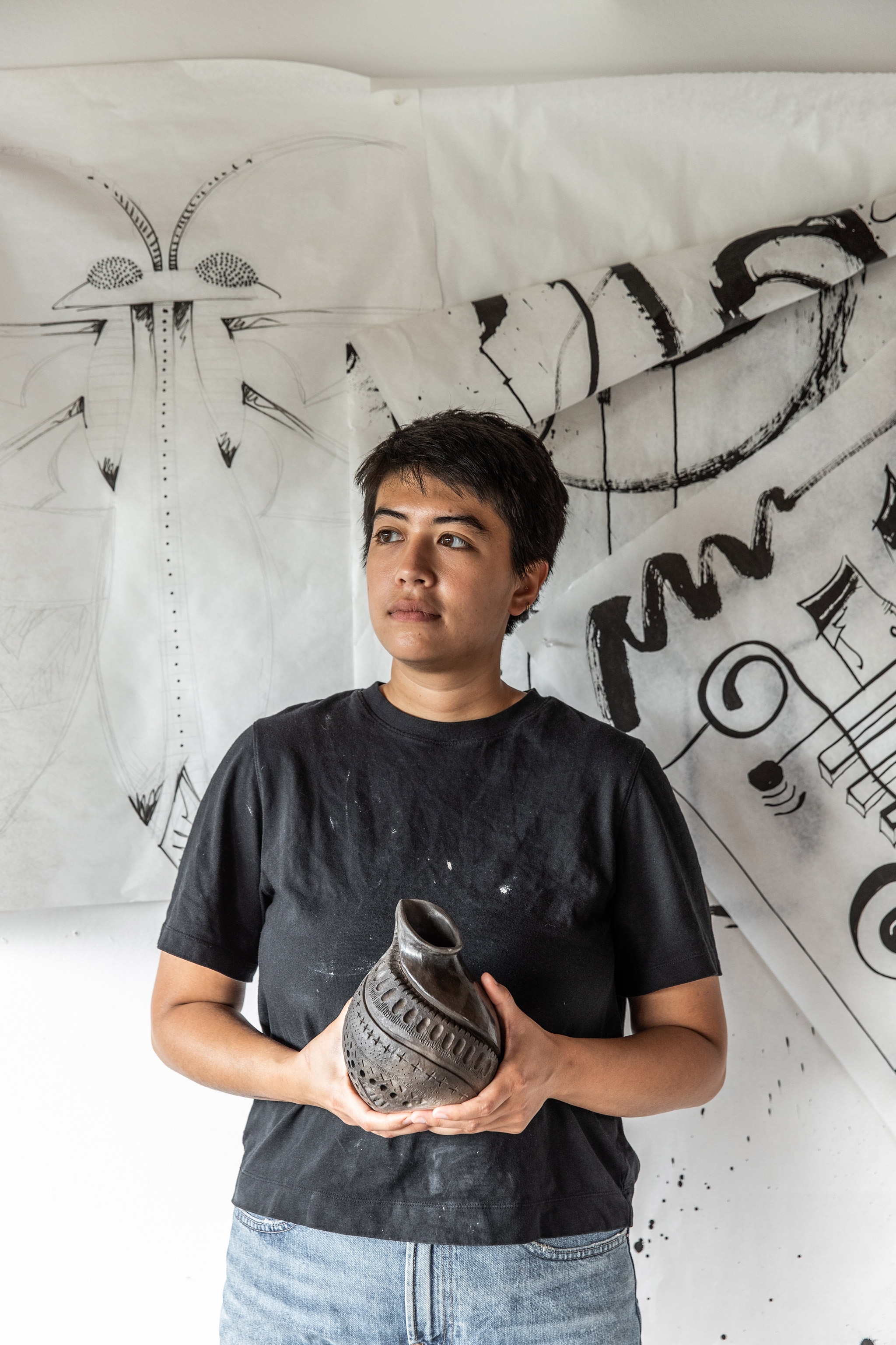 Anna Kist, a ceramic artist from Brooklin, at Haystack Mountain School of Crafts