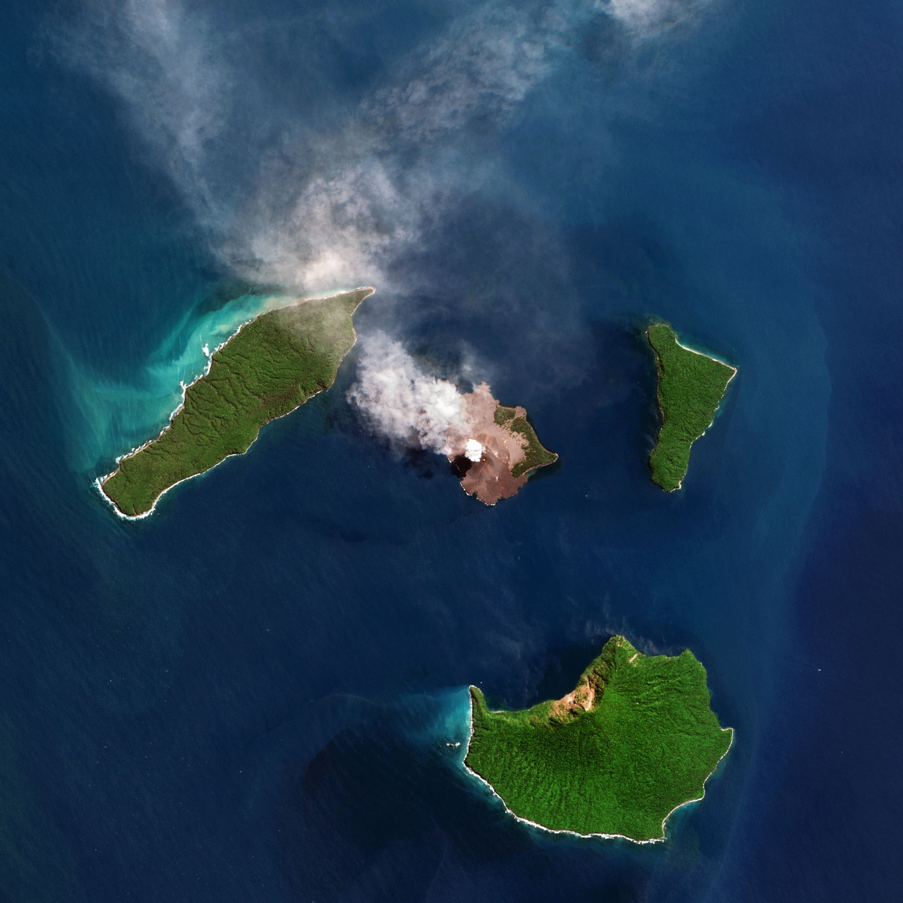 the Indonesian volcano, Anak Krakatau.