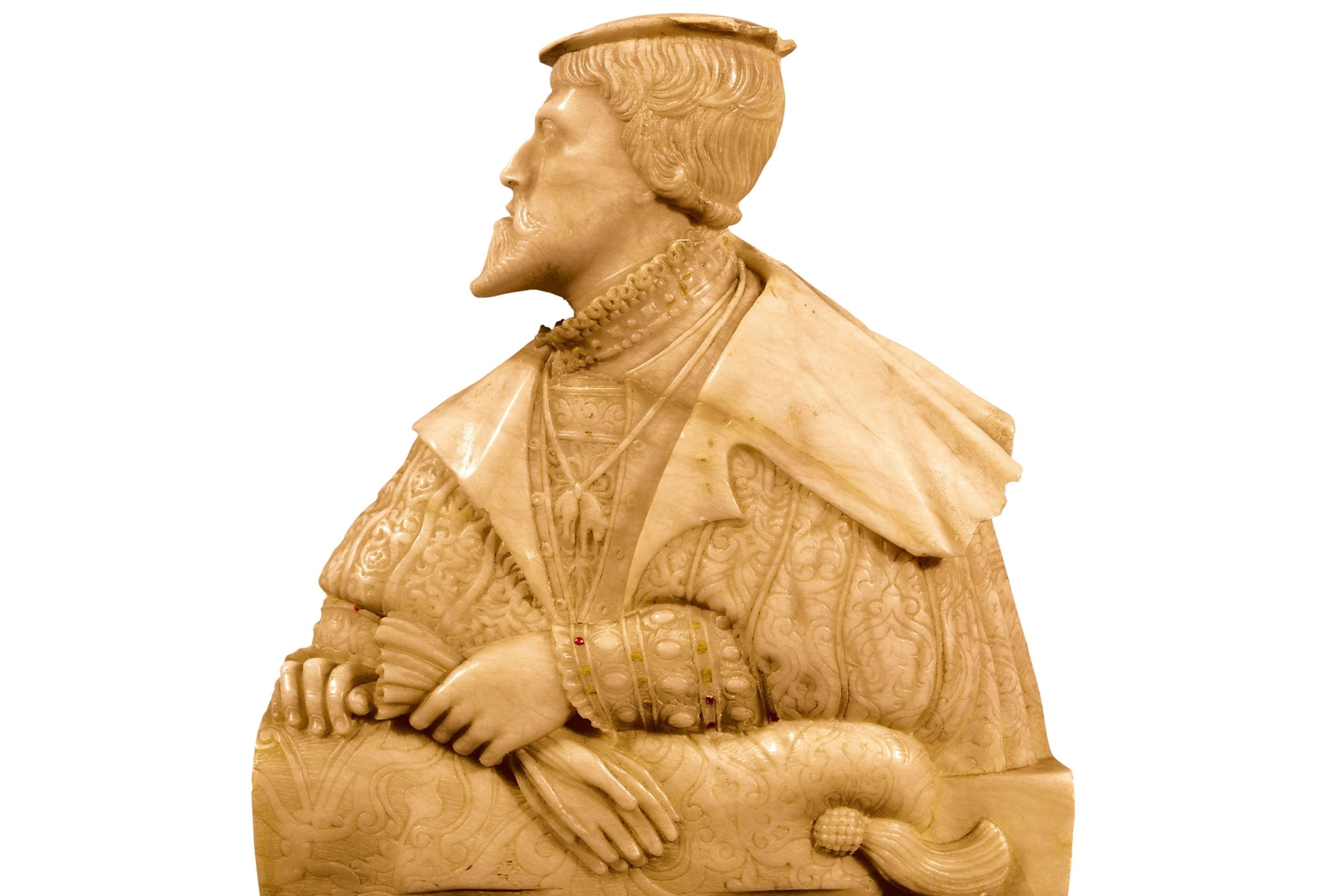 a bust of emperor Charles V