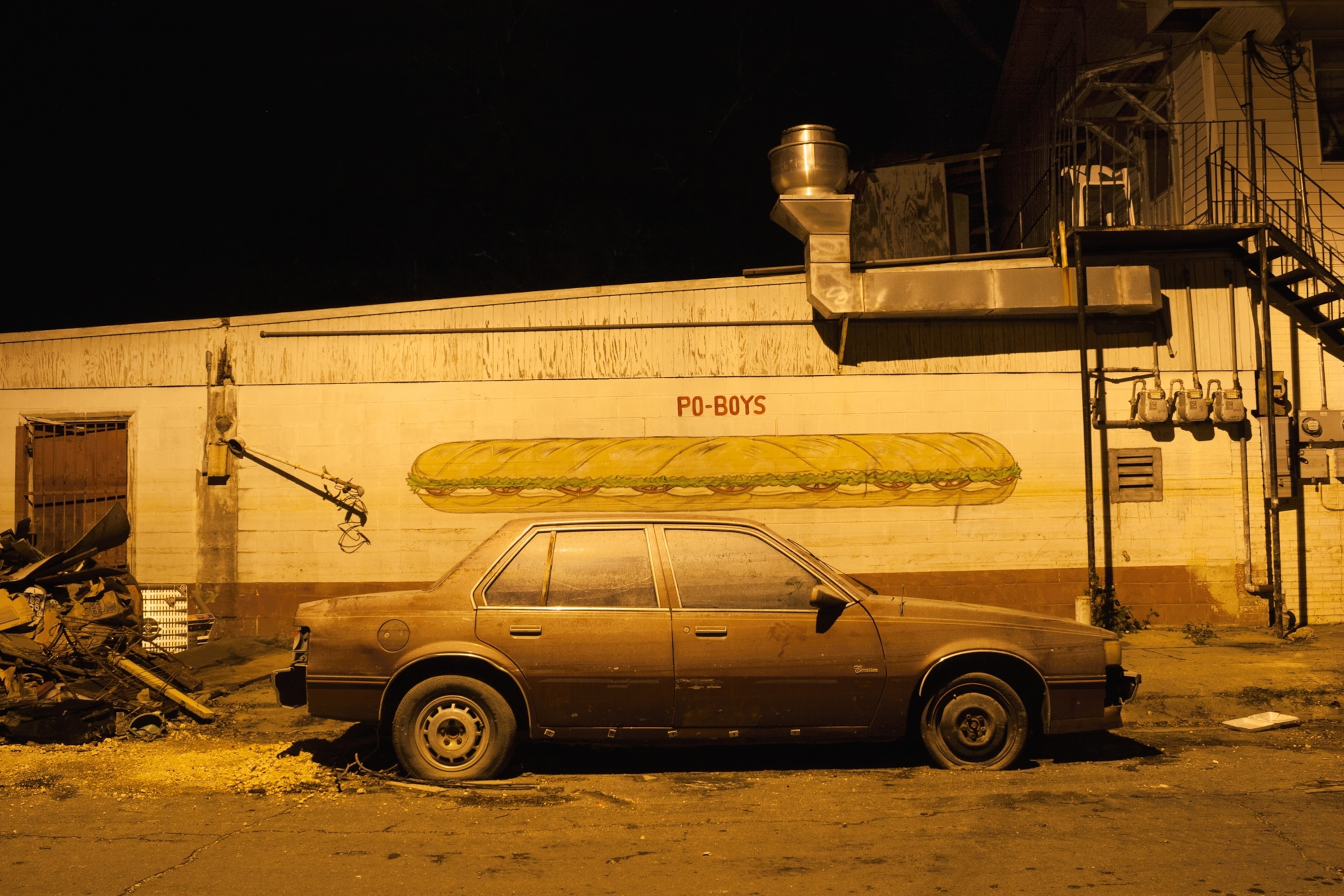 a small store left abandoned weeks after Hurricane Katrina struck