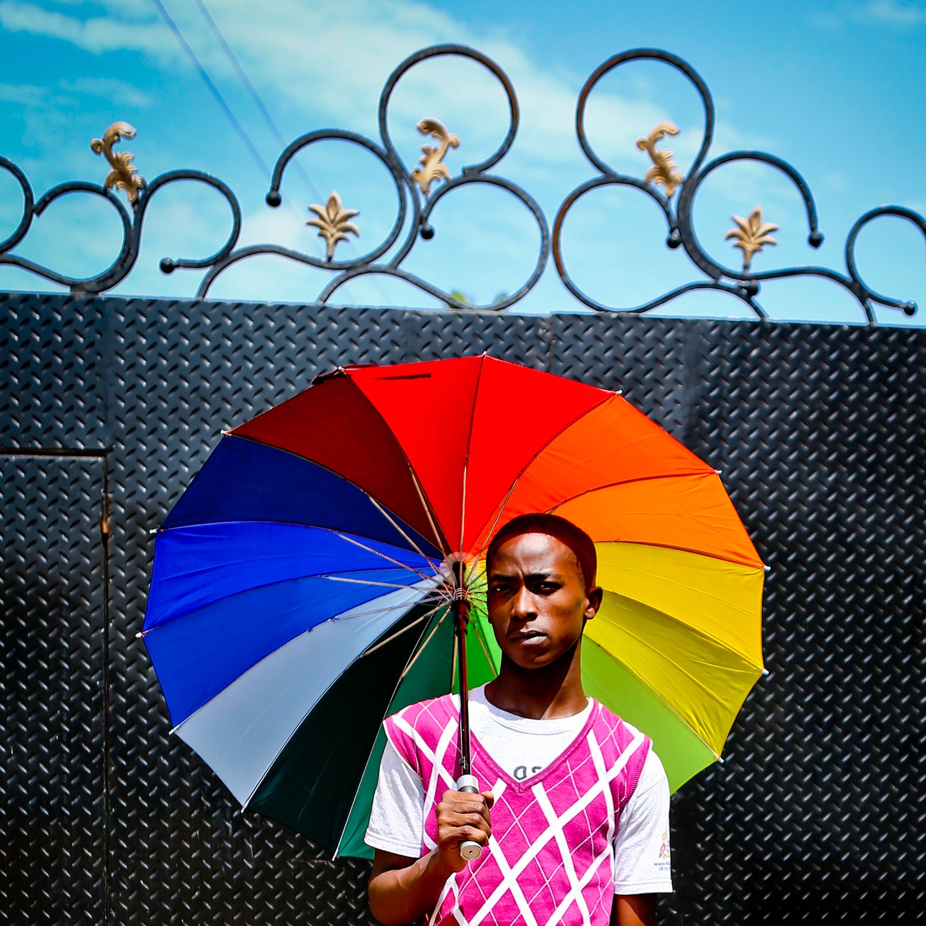 a member of the Uganda LGBT community poses for a picture in Kampala, Uganda