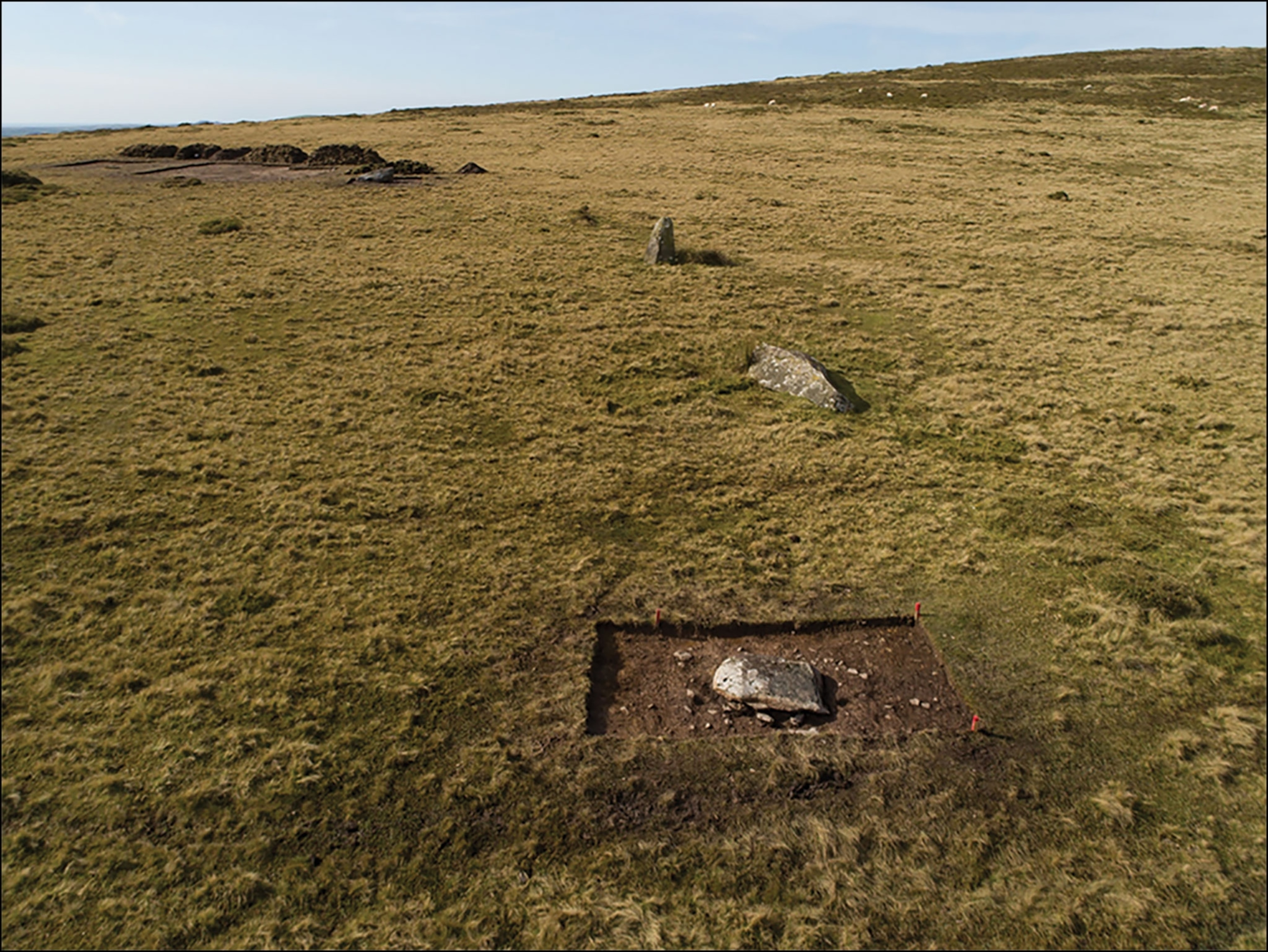 The arc of former standing stones at Waun Mawn