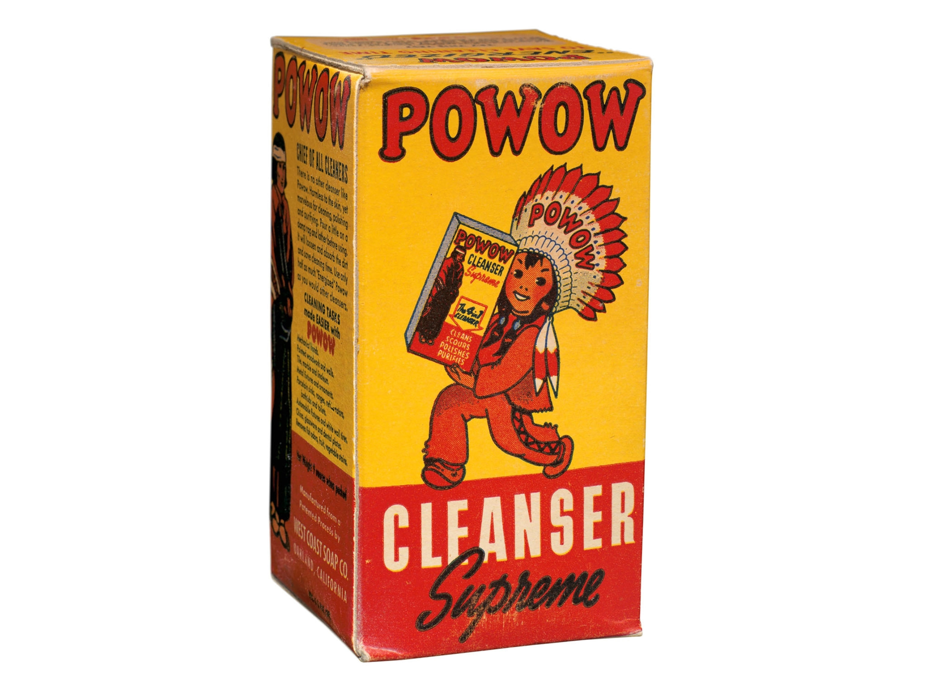 a powow cleanser box on a white background