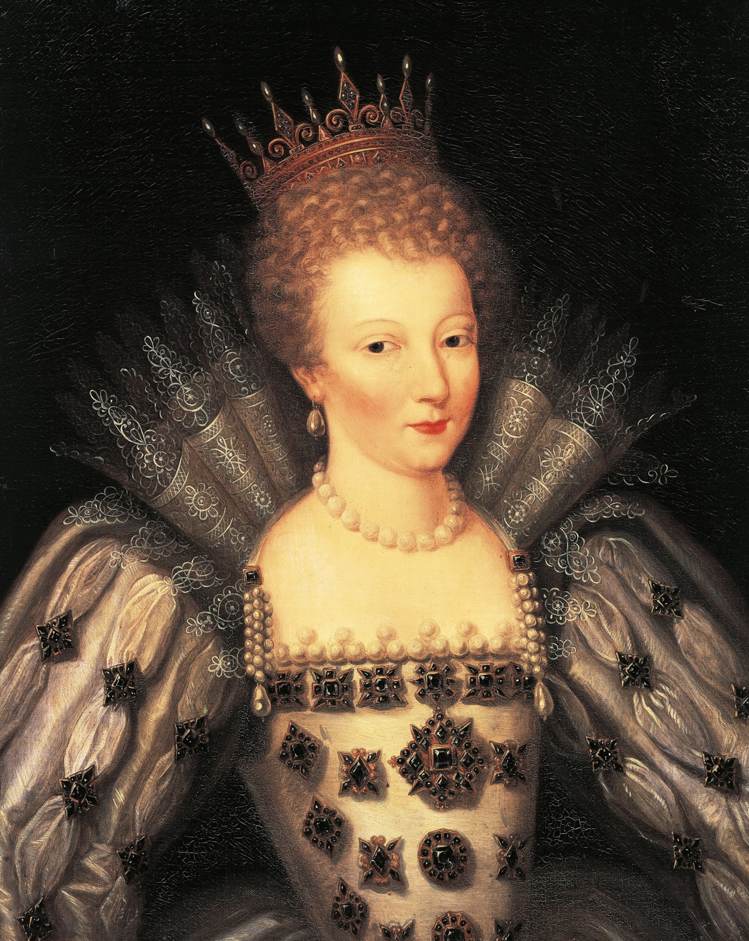Oil painting portrait of Mary Stuart, Queen of Scots.