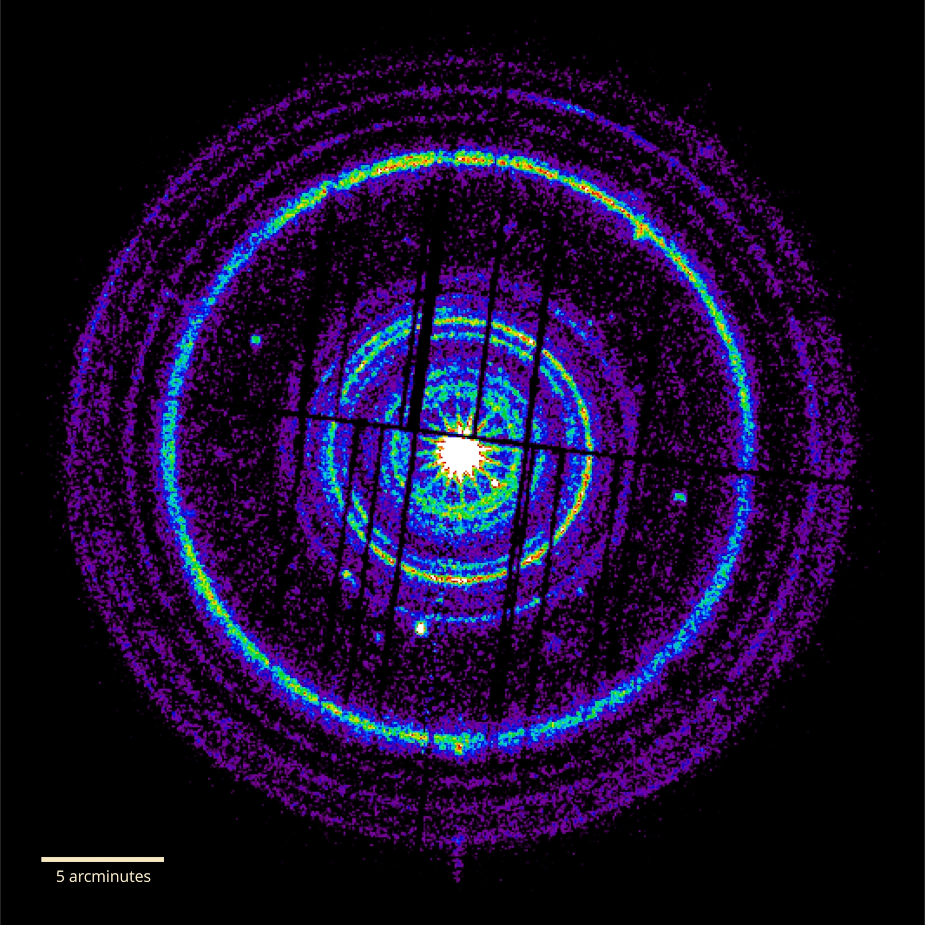 Dust rings from gamma-ray burst 221009A