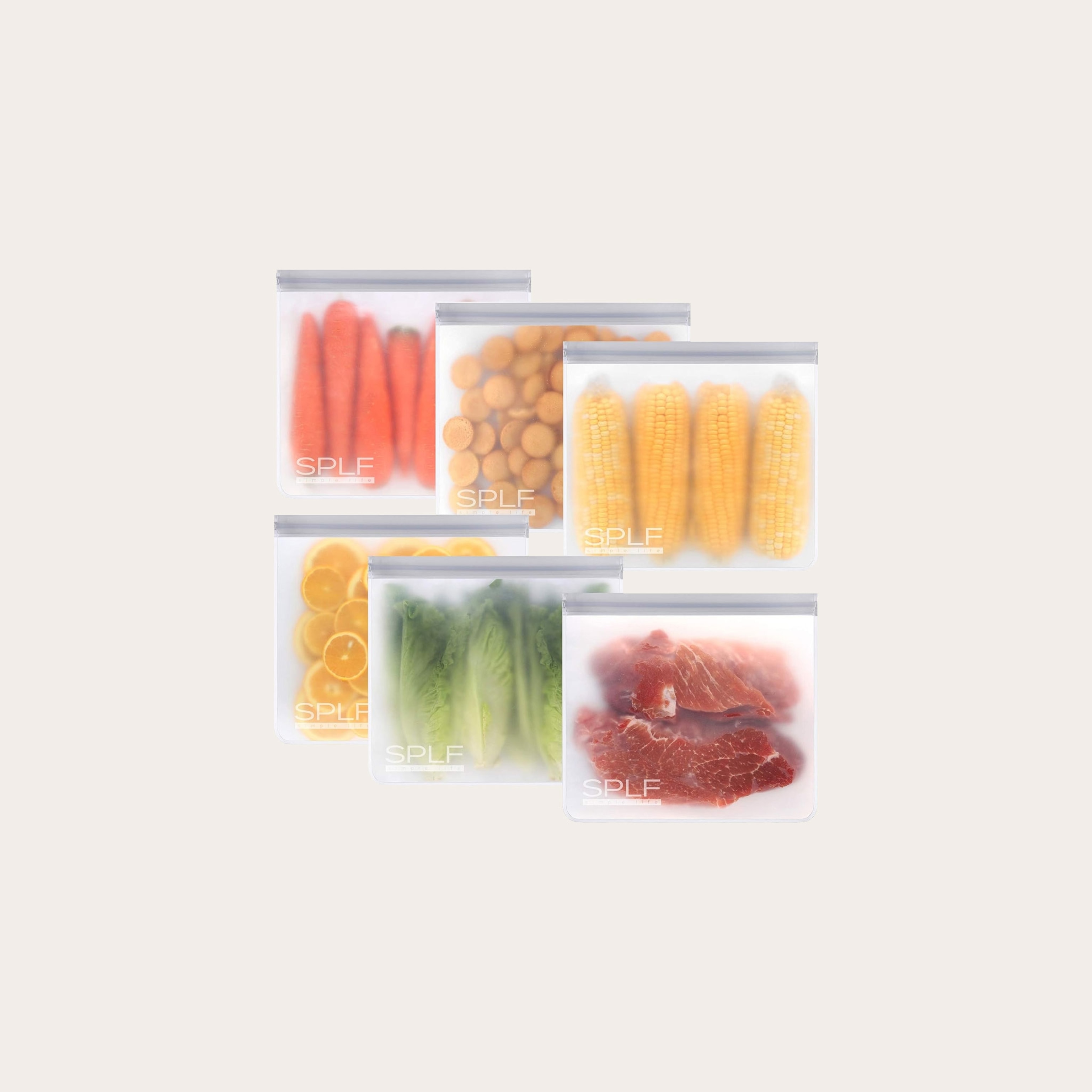 An image of reusable food storage bags.