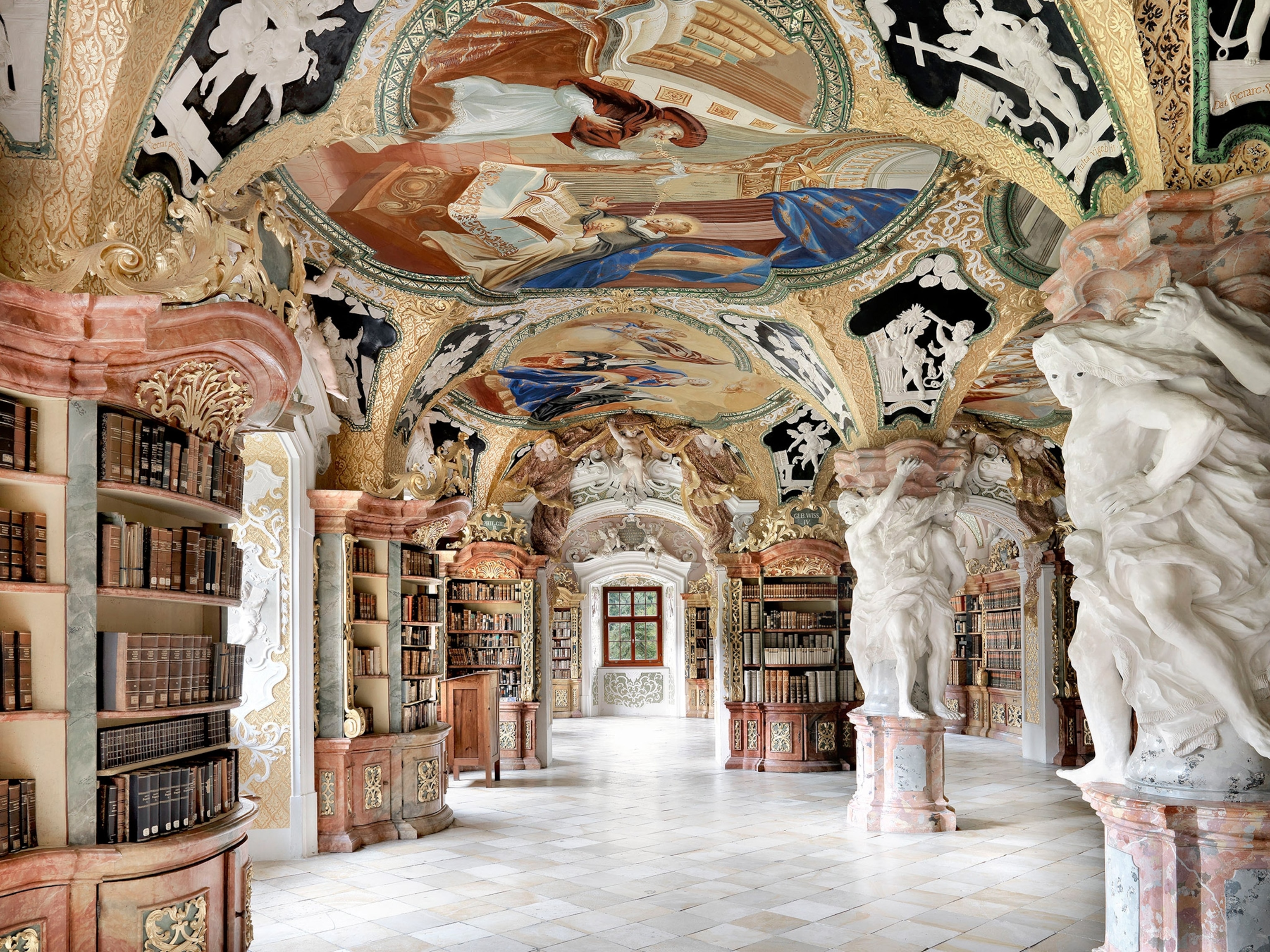 Bibliothek der Benediktinerabtei, Metten, Germany