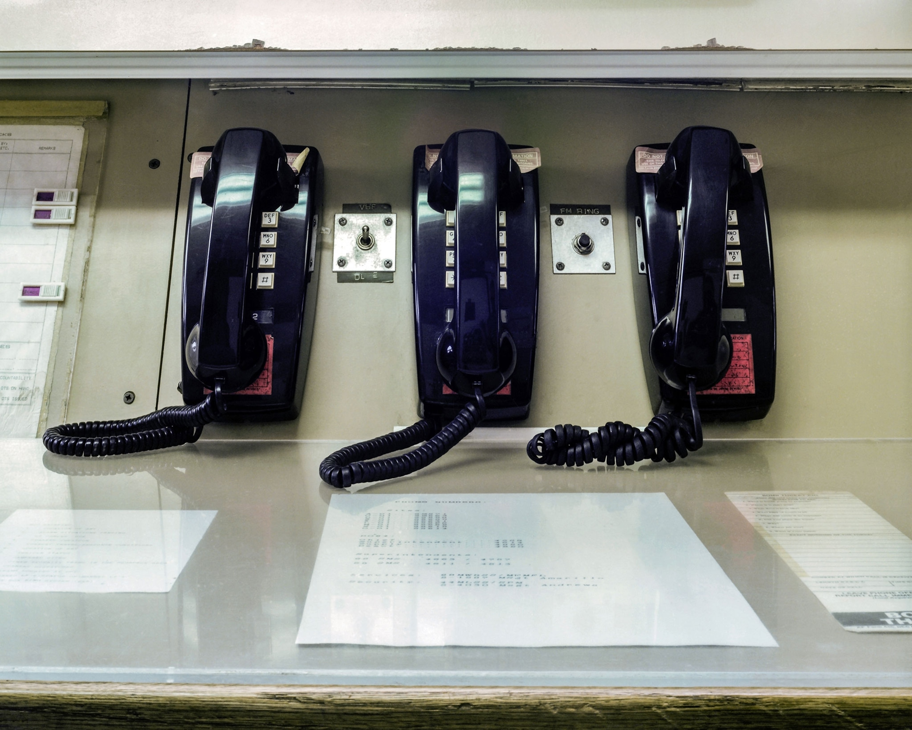 phones in the security control center of minuteman missile national historic site