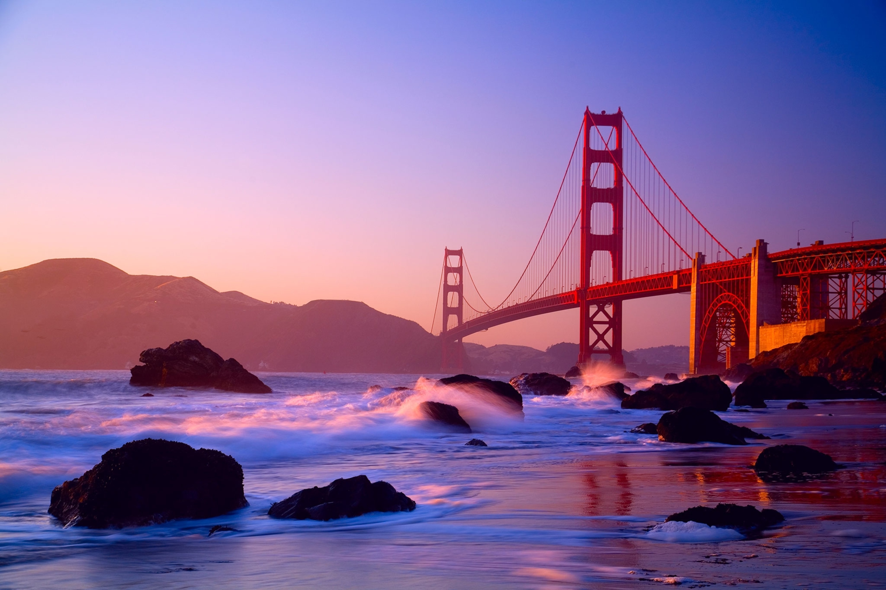 Golden Gate National Recreation Area at sunset