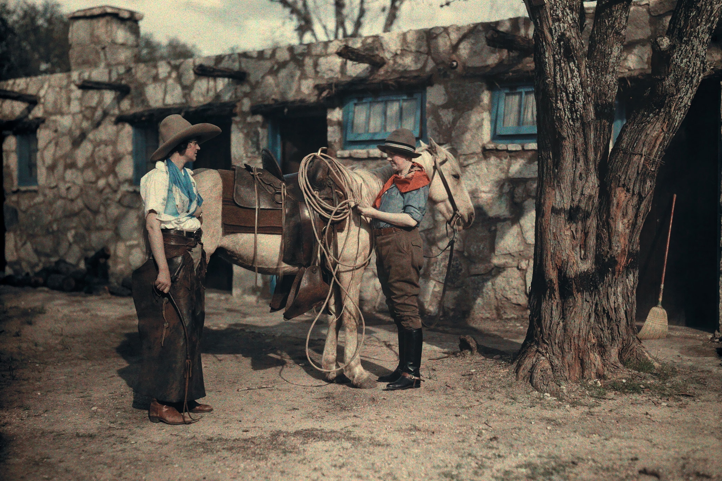two women at a dude ranch