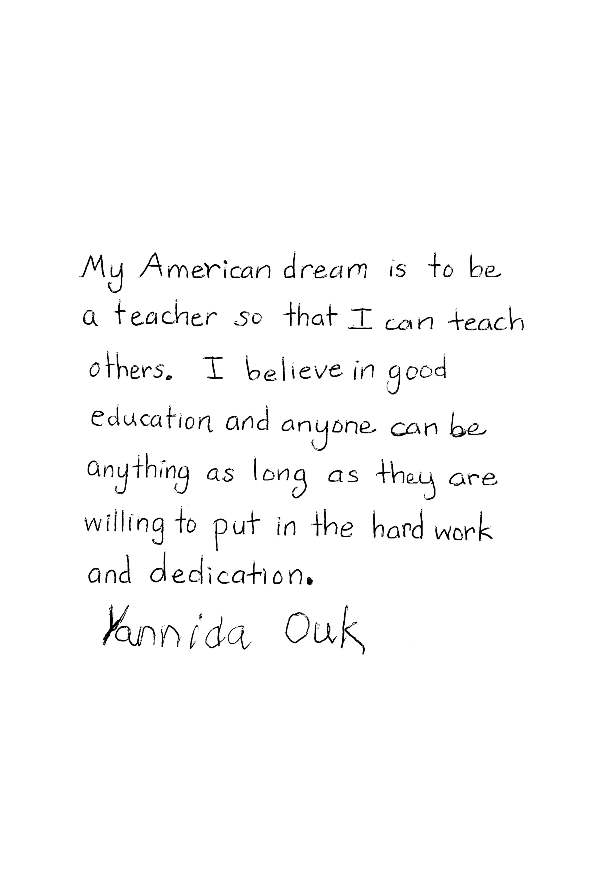 handwritten quote