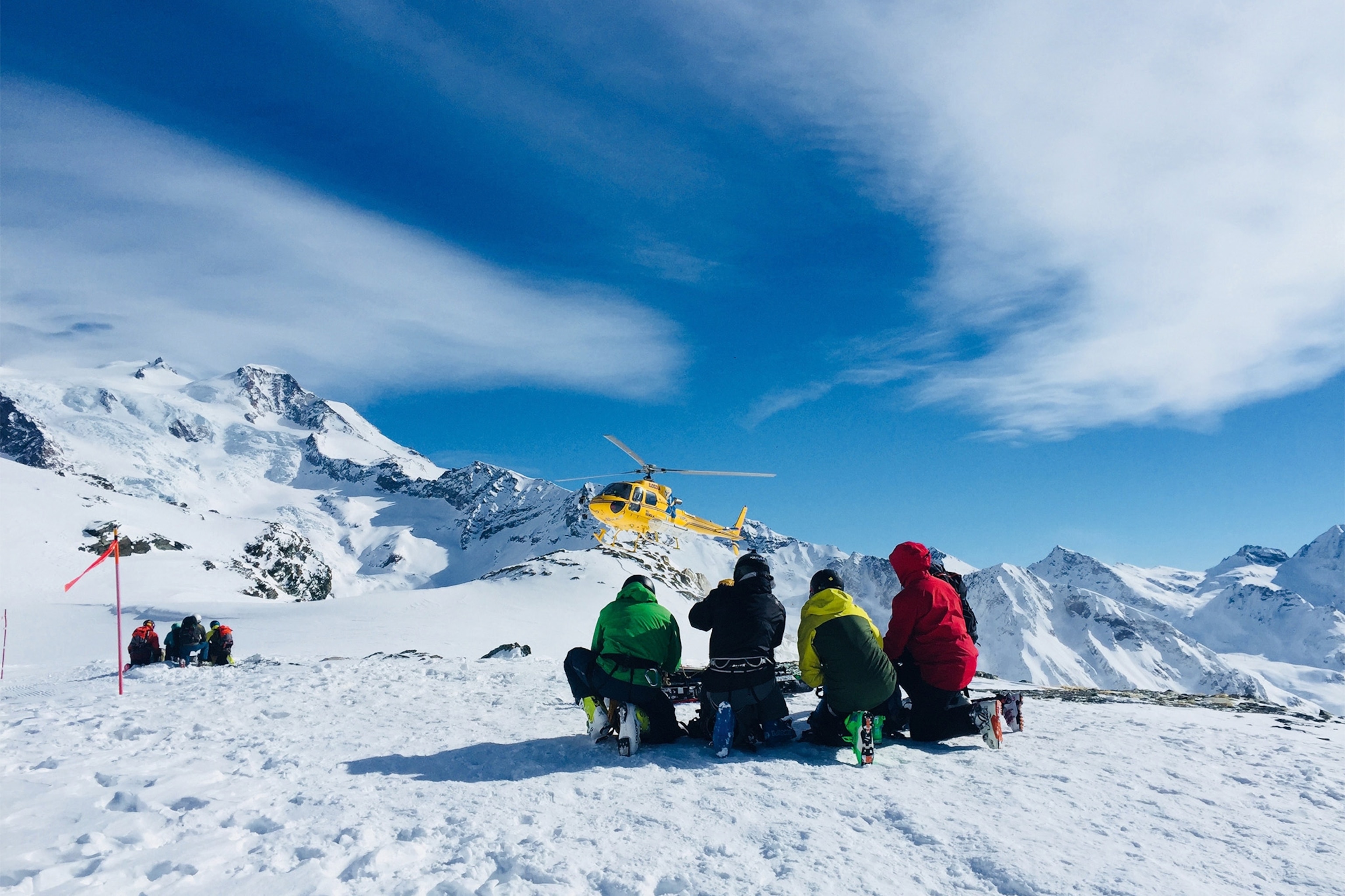 Heli-skiing in Alagna.