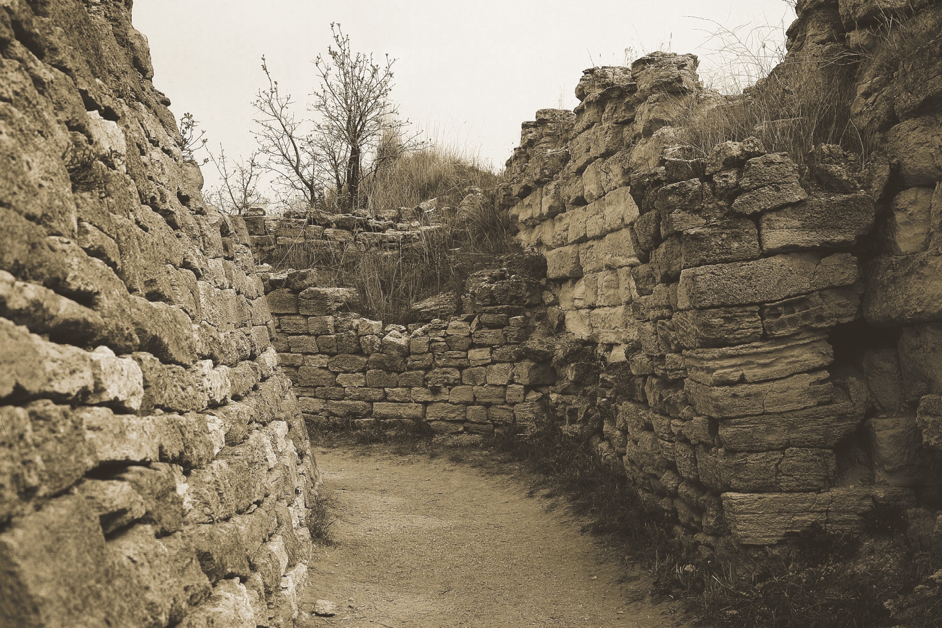 the city's eastern gate surrounded by the walls of Troy VI