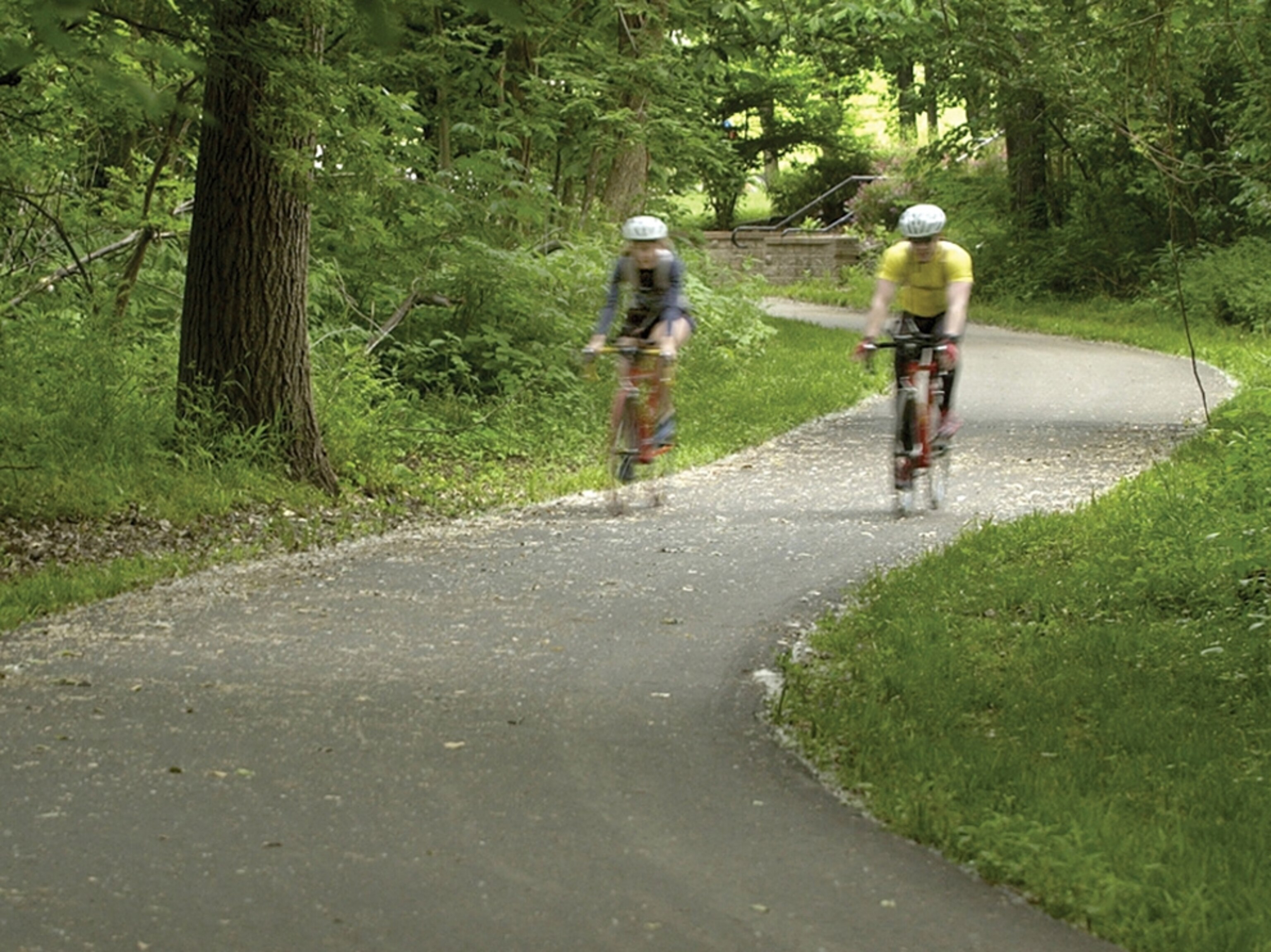 Bikers on path