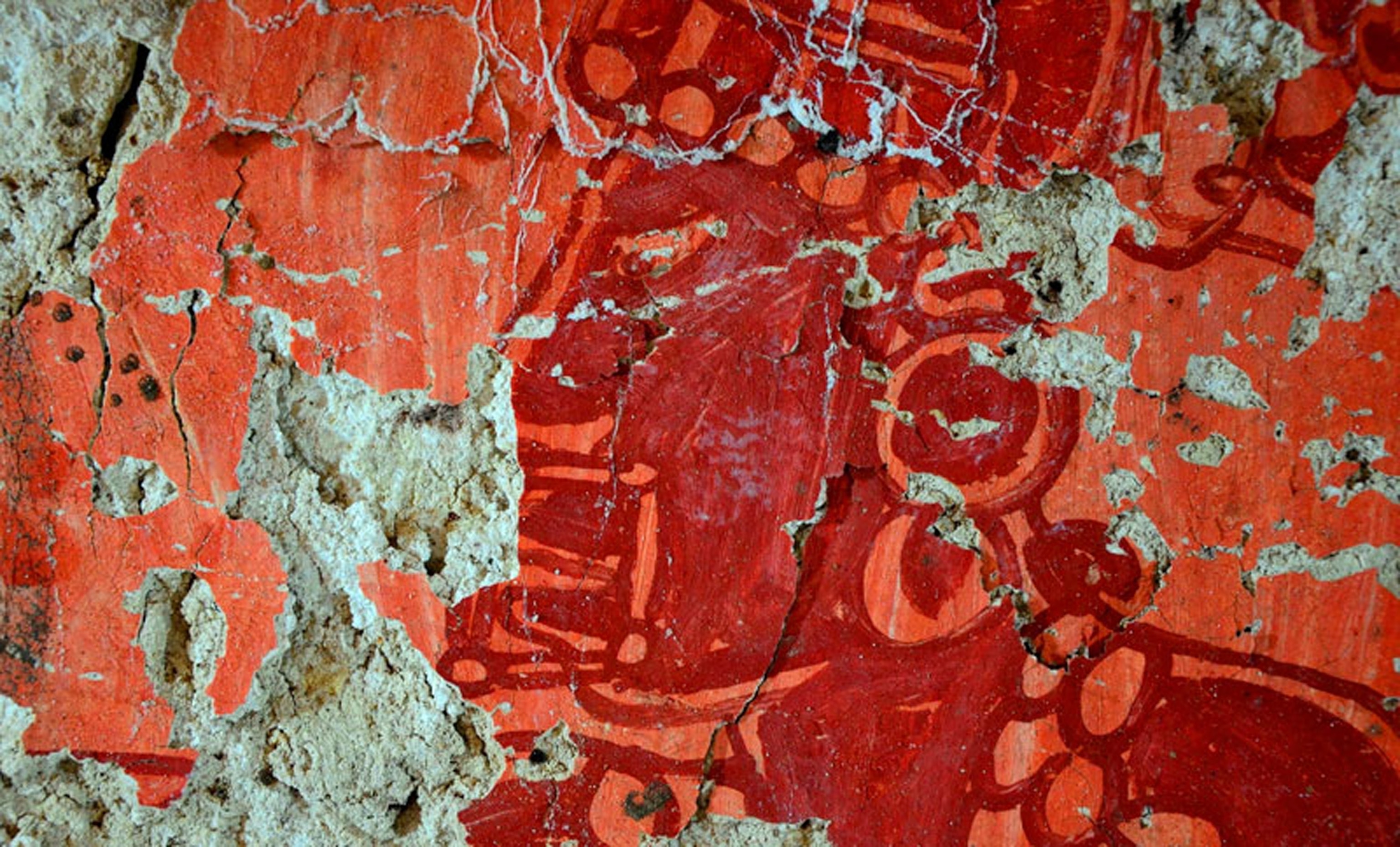 Maya drawing picture - one of the figures depicted on the tomb walls